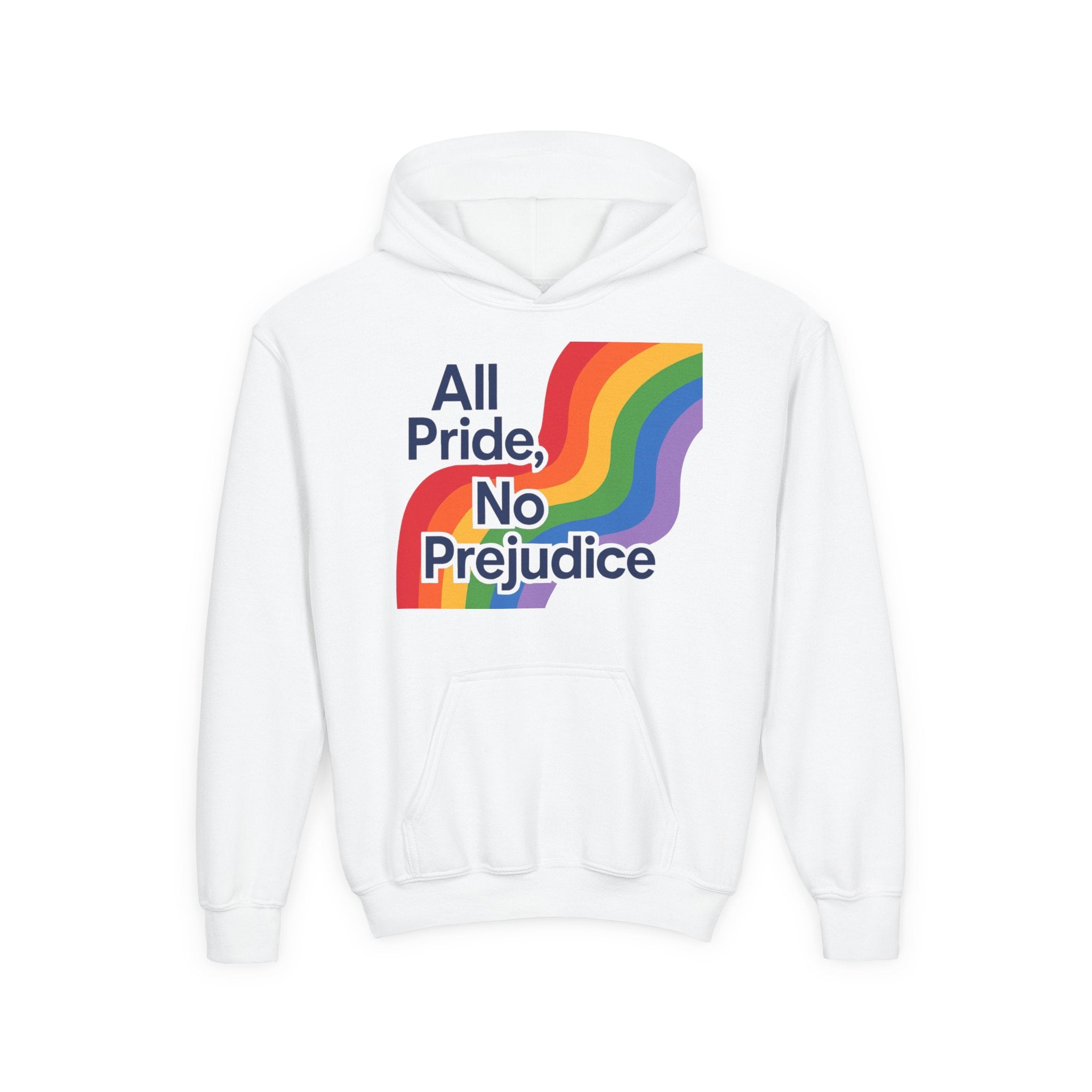 Pride-Themed Youth Hoodie - All Pride, No Prejudice, LGBTQIA+ Apparel, Comfortable Sweatshirt, Gift for Pride Day, Inclusive Fashion, [...]
