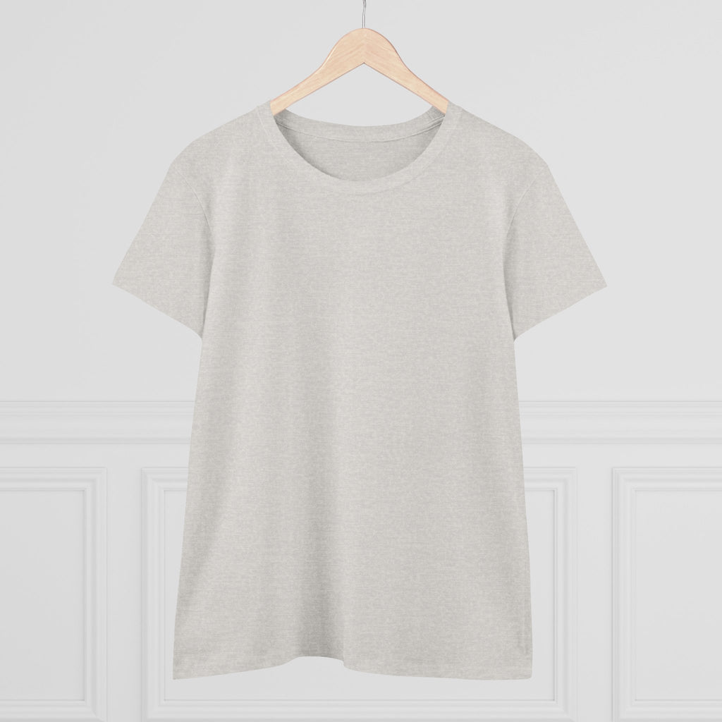 Artistic Goldfish Graphic Women's Midweight Cotton Tee koi On back of tee