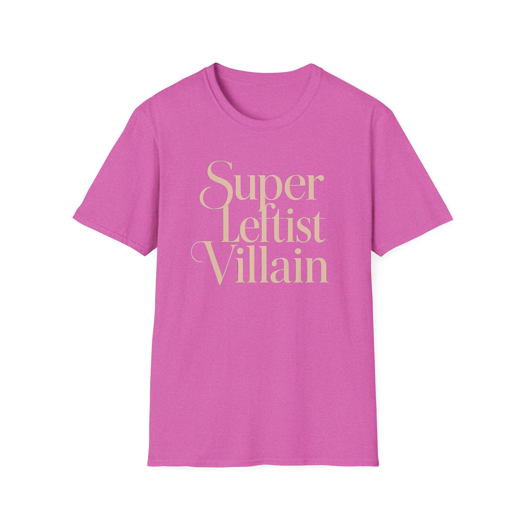 Super Leftist Villain Softstyle T-Shirt, Anti Trump Activist Shirt, Political Streetwear, Leftist Peace Love Tee, Social Justice Gift