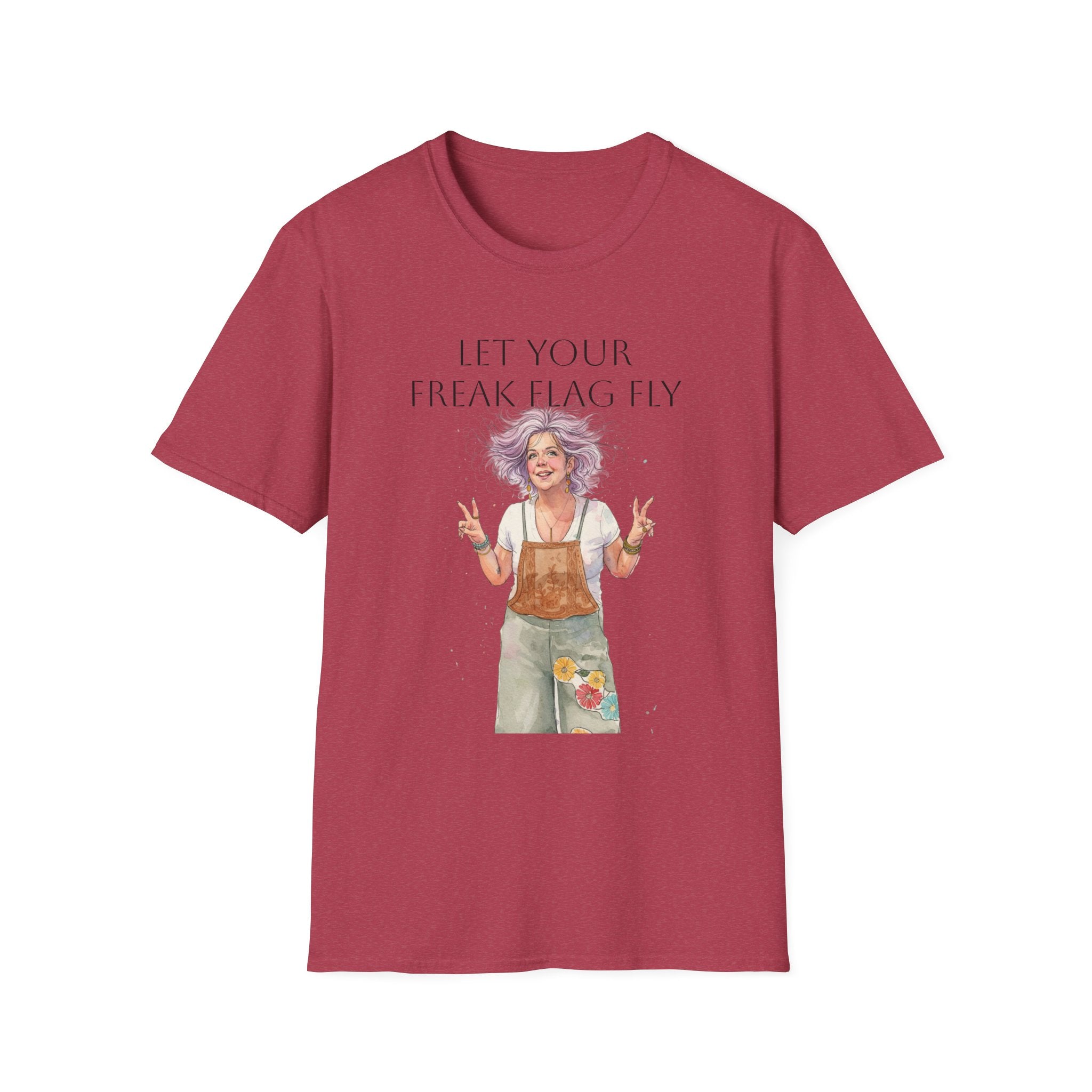 T‑Shirt — "Let Your Freak Flag Fly" Boho Artist Graphic Tee