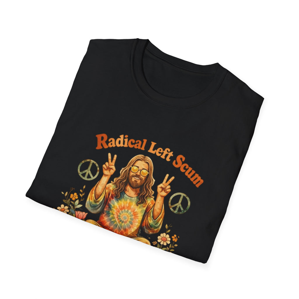 Radical Left Scum Hippie Peace Meditation T-Shirt