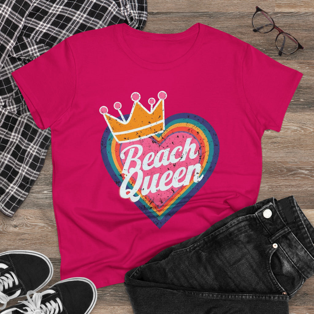 Beach Queen T-Shirt, Summer Vibes Tee, Vacation Shirt, Gift for Beach Lovers, Fun Retro Graphic Tee fun coastal tea for her