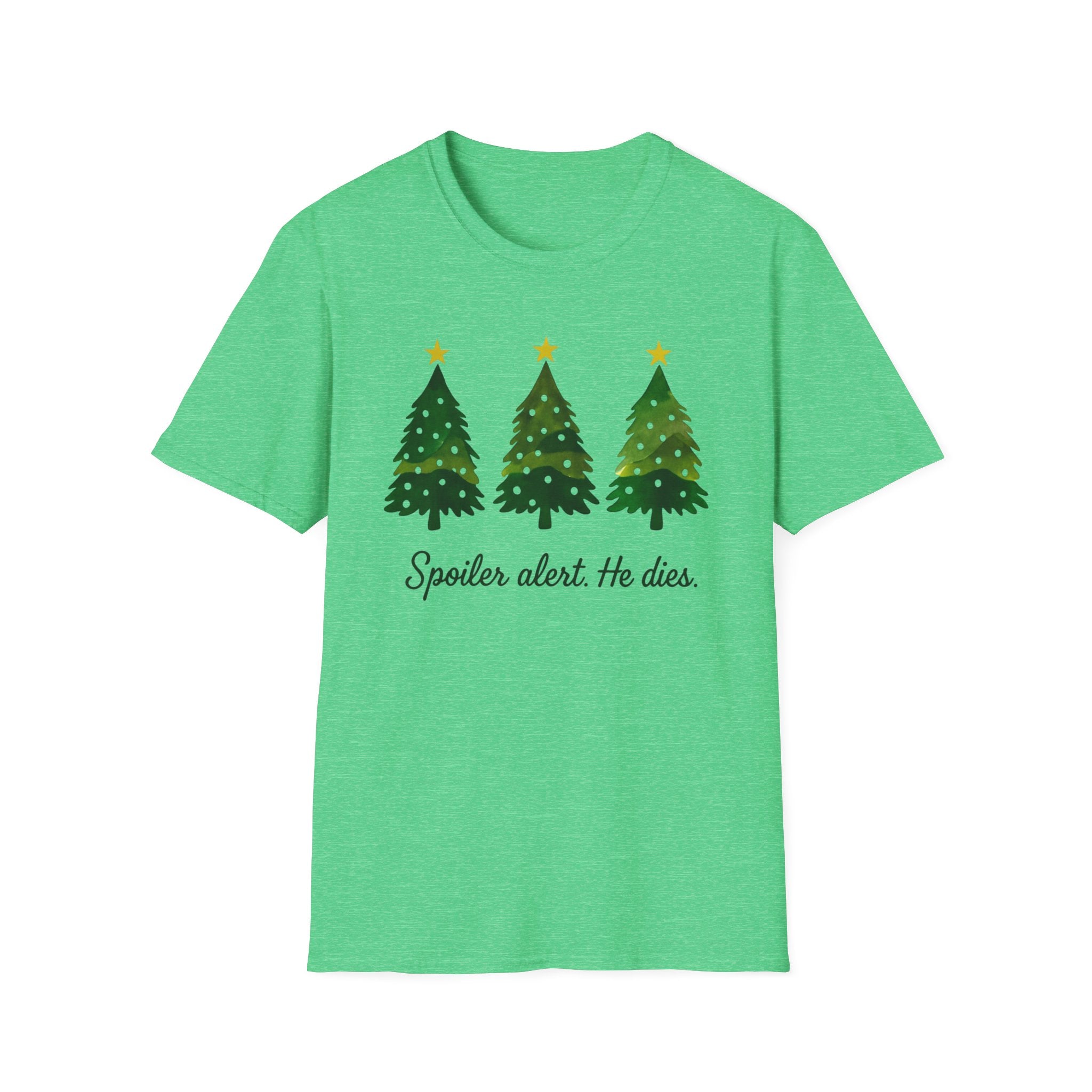 Spoiler Alert. He dies. Funny Jesus Christmas Tree T-Shirt