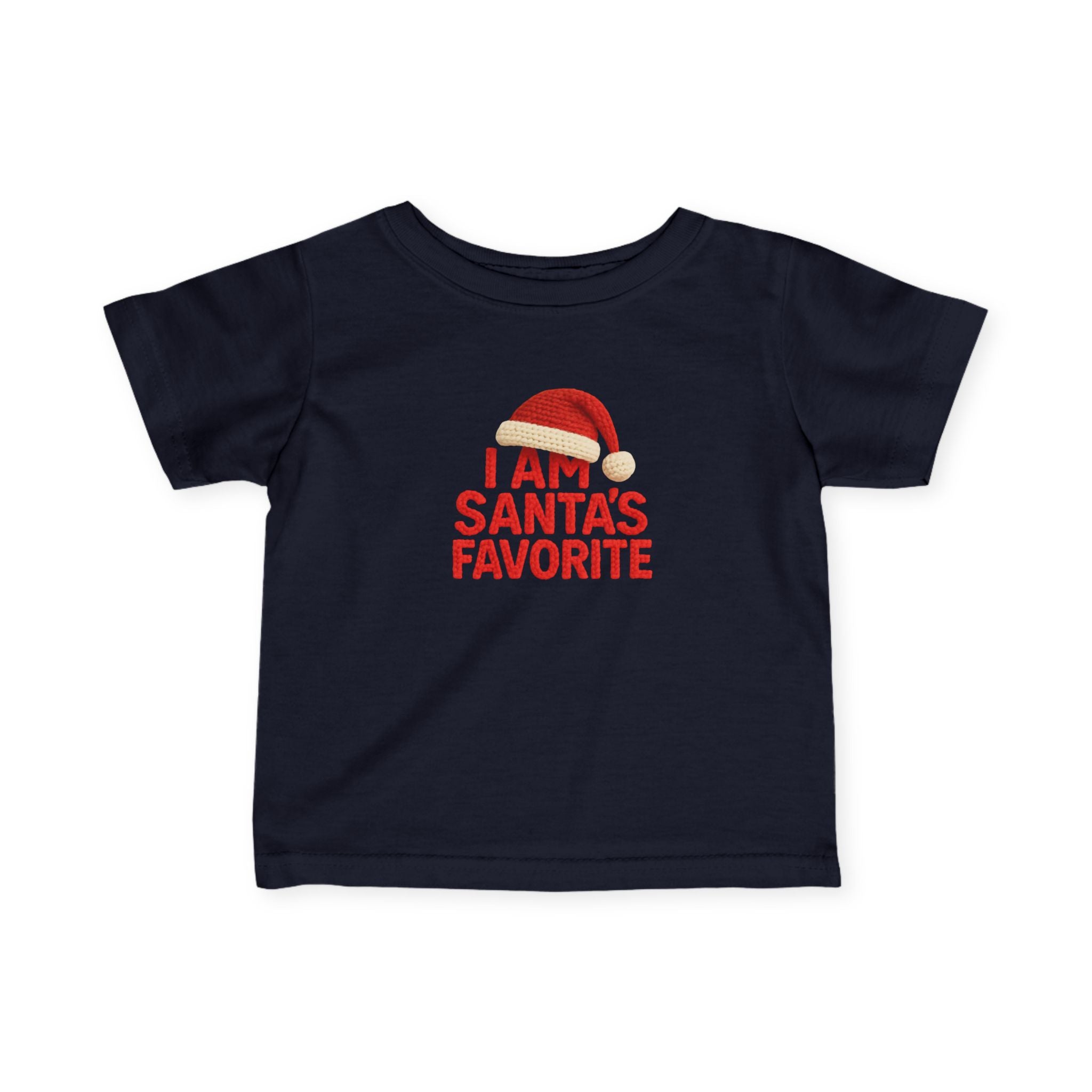 Infant Tee - "I Am Santa's Favorite" Christmas Baby Shirt