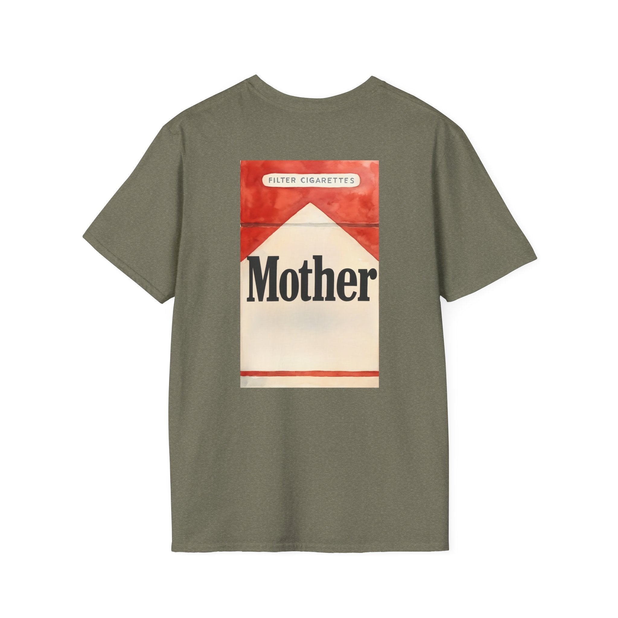 Vintage Cigarette Pack Unisex T-Shirt printed on back
