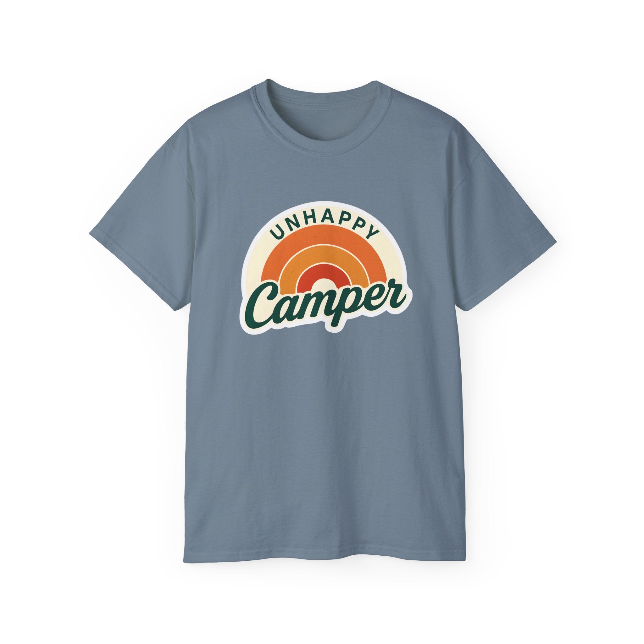 Unisex Tee for Campers: Unhappy Wanderer Adventure Gift Shirt, Hiking Outdoor Camping Apparel, Outdoorsy Nature Lover Top, Wanderlust Tee,