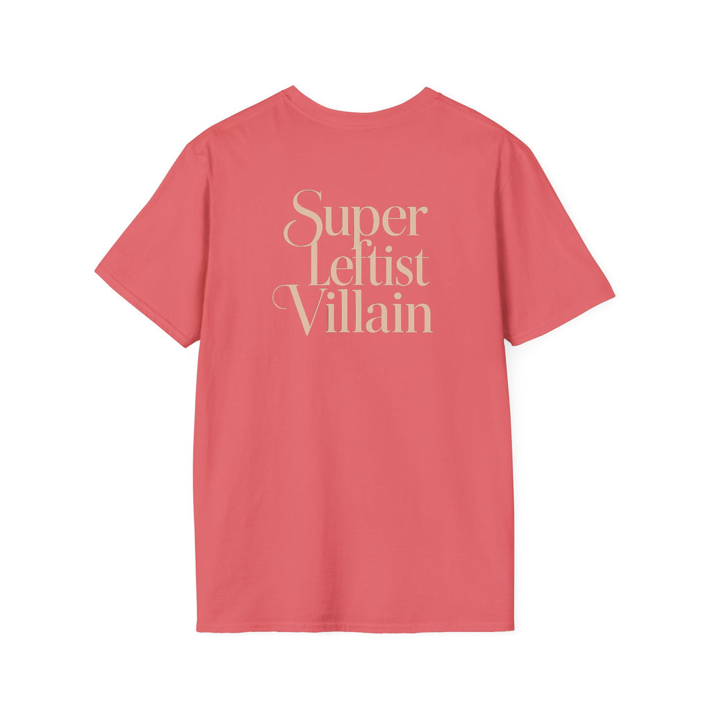 Super Leftist Villain Softstyle T-Shirt, Anti Trump Activist Shirt, Political Streetwear, Leftist Peace Love Tee, Social Justice Gift