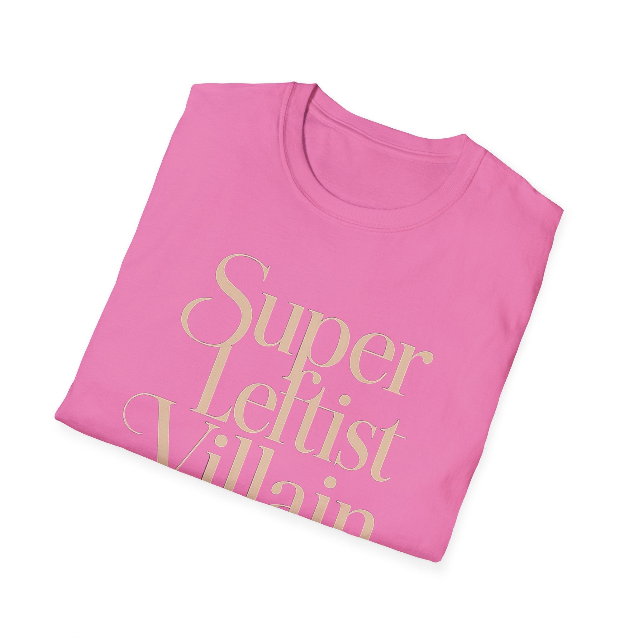 Super Leftist Villain Softstyle T-Shirt, Anti Trump Activist Shirt, Political Streetwear, Leftist Peace Love Tee, Social Justice Gift