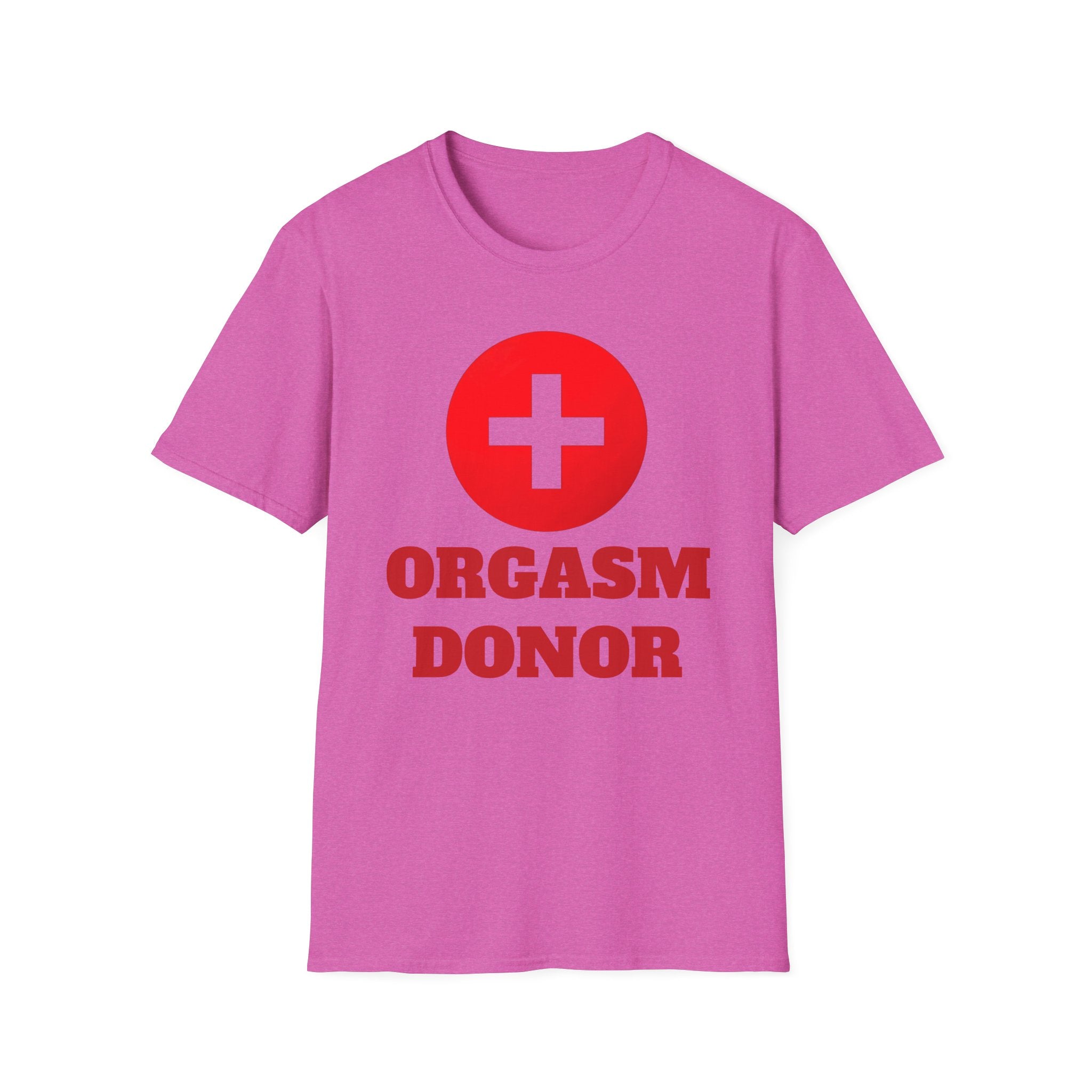 Funny Orgasm Donor Red Cross Unisex T-Shirt, Saving Lives Tee, Humorous Graphic Shirt, Naughty Gag Gift, Hilarious Adult Tee