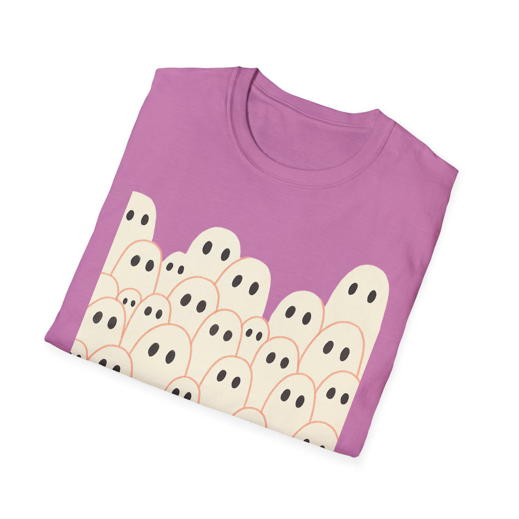 Ghost Spooky Cute Goth Halloween Unisex Softstyle T-Shirt, Halloween Shirt, Ghost Lover Gift, Halloween Costume, Halloween Party Tee, Gothic