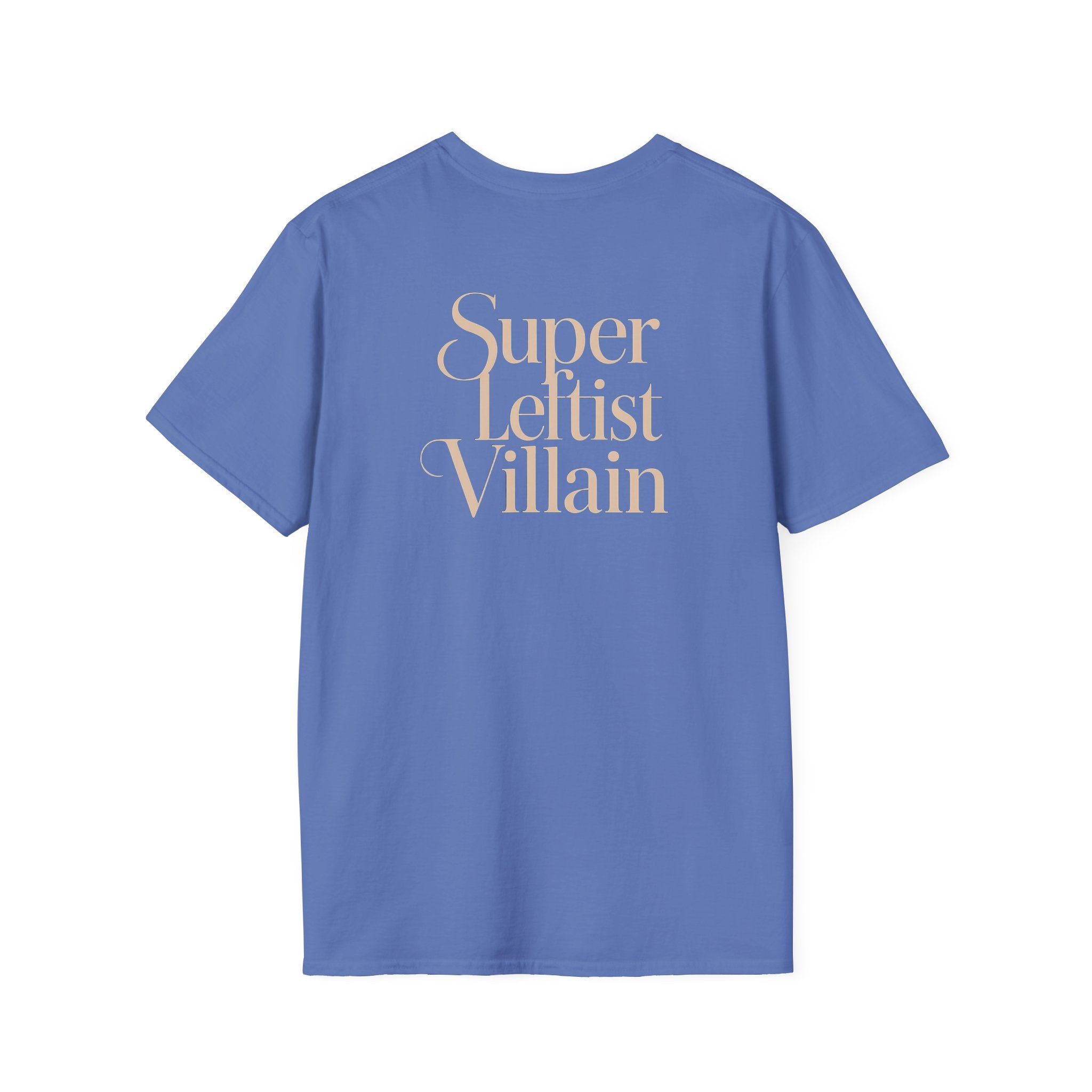 Super Leftist Villain Softstyle T-Shirt, Anti Trump Activist Shirt, Political Streetwear, Leftist Peace Love Tee, Social Justice Gift