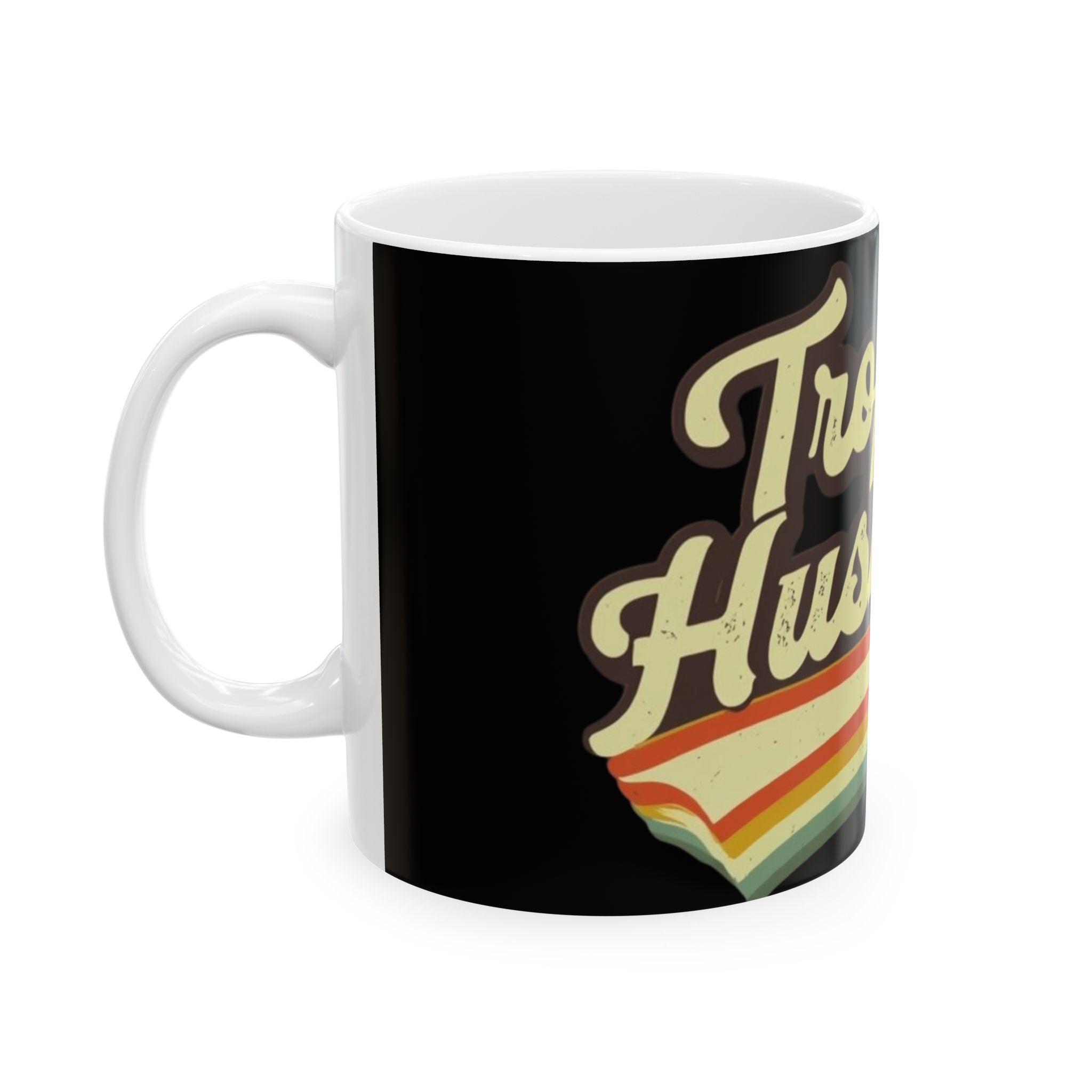 Trophy Husband Ceramic Mug, Fun Gift for Him, Perfect for Weddings, Anniversaries, Birthdays, Coffee Lover Gift, Retro Design