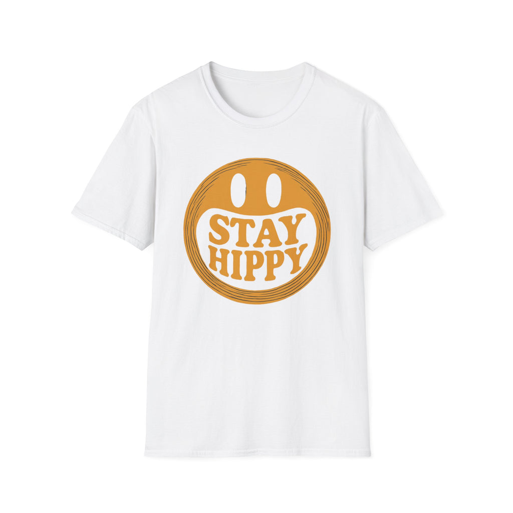Stay Hippy Stay Happy Unisex T-Shirt, Hippie Graphic Tee, Positive Vibes Shirt, Bohemian Clothing, Festival Attire boho