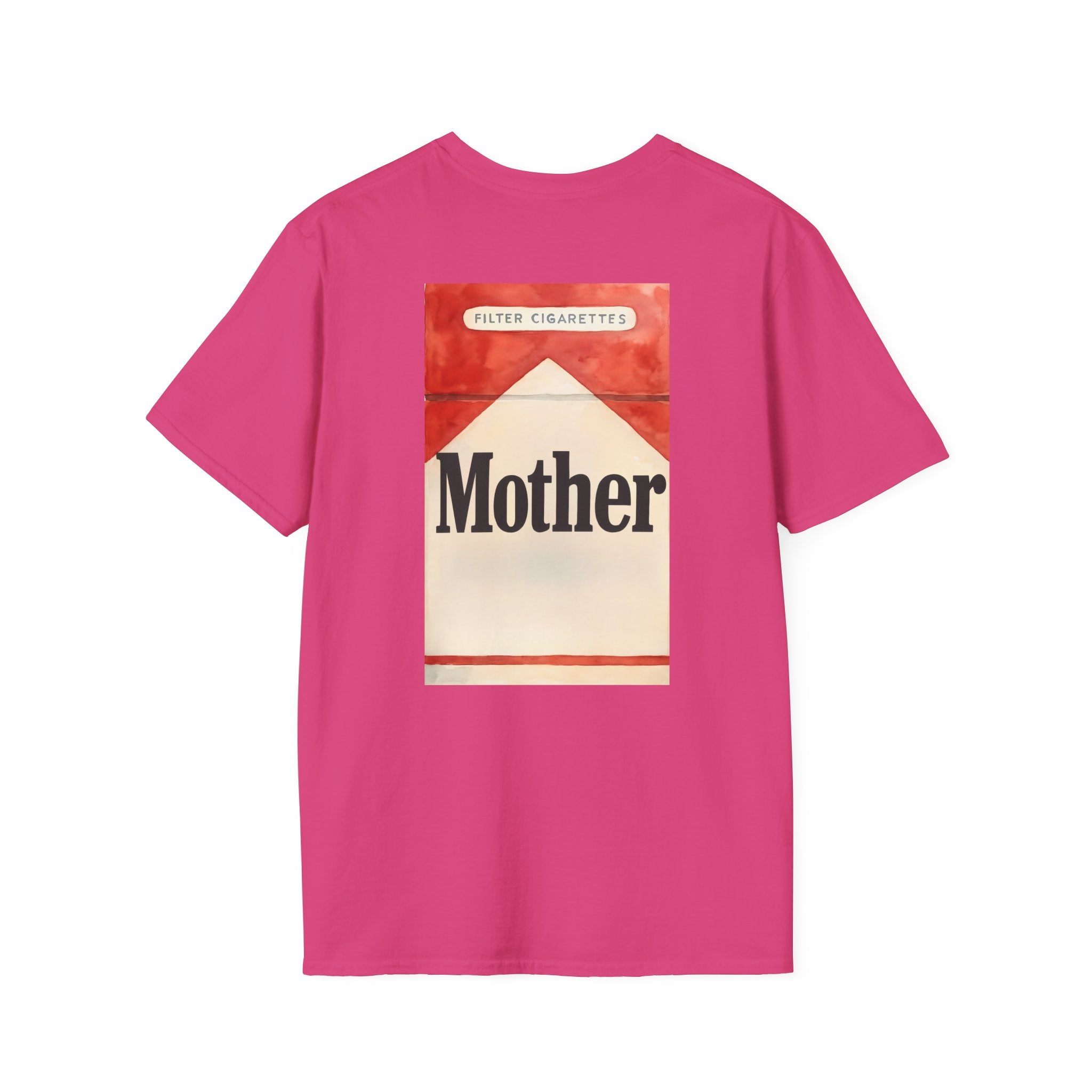 Vintage Cigarette Pack Unisex T-Shirt printed on back