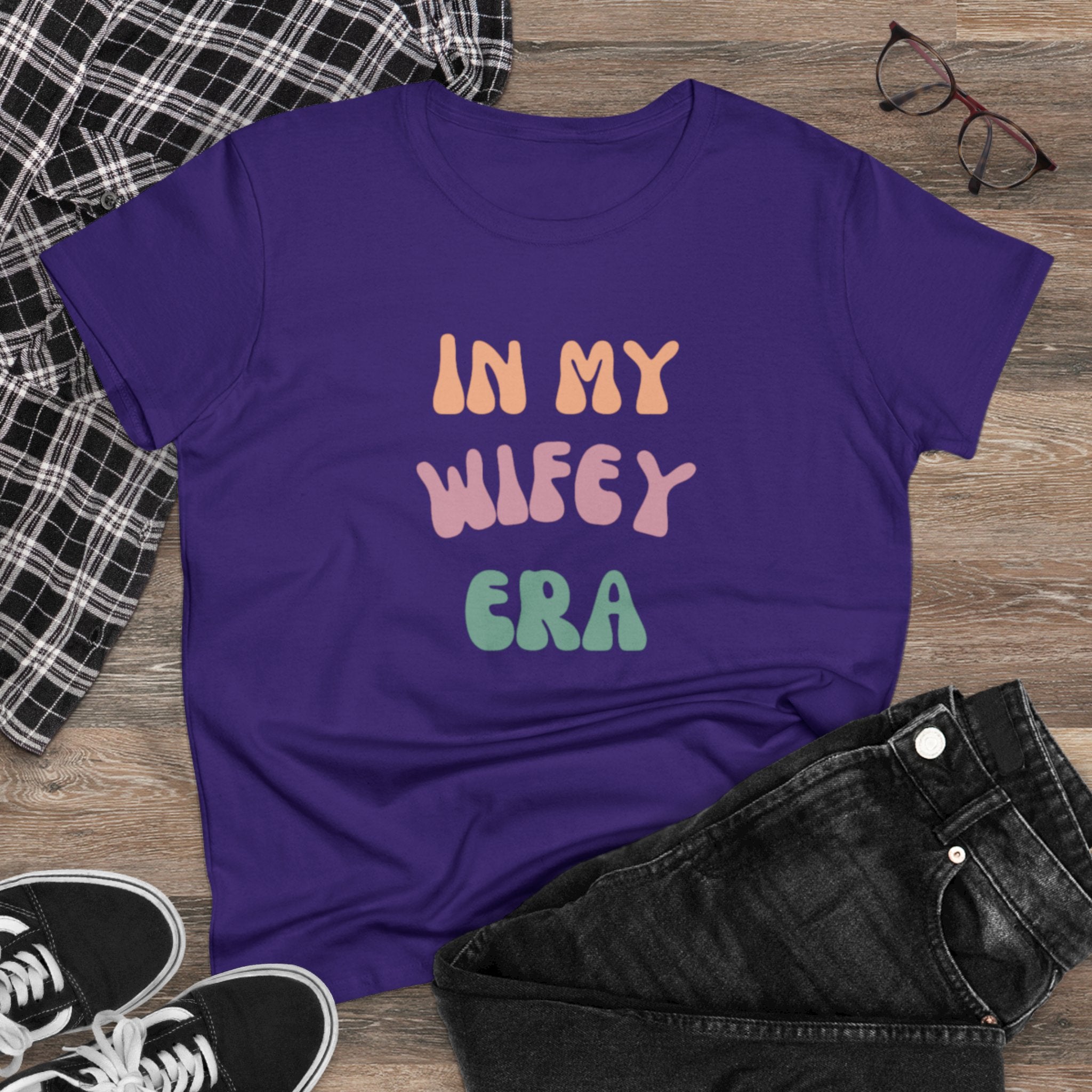 T-Shirt - Women's Midweight Cotton Tee with 'In My Wifey Era' Design