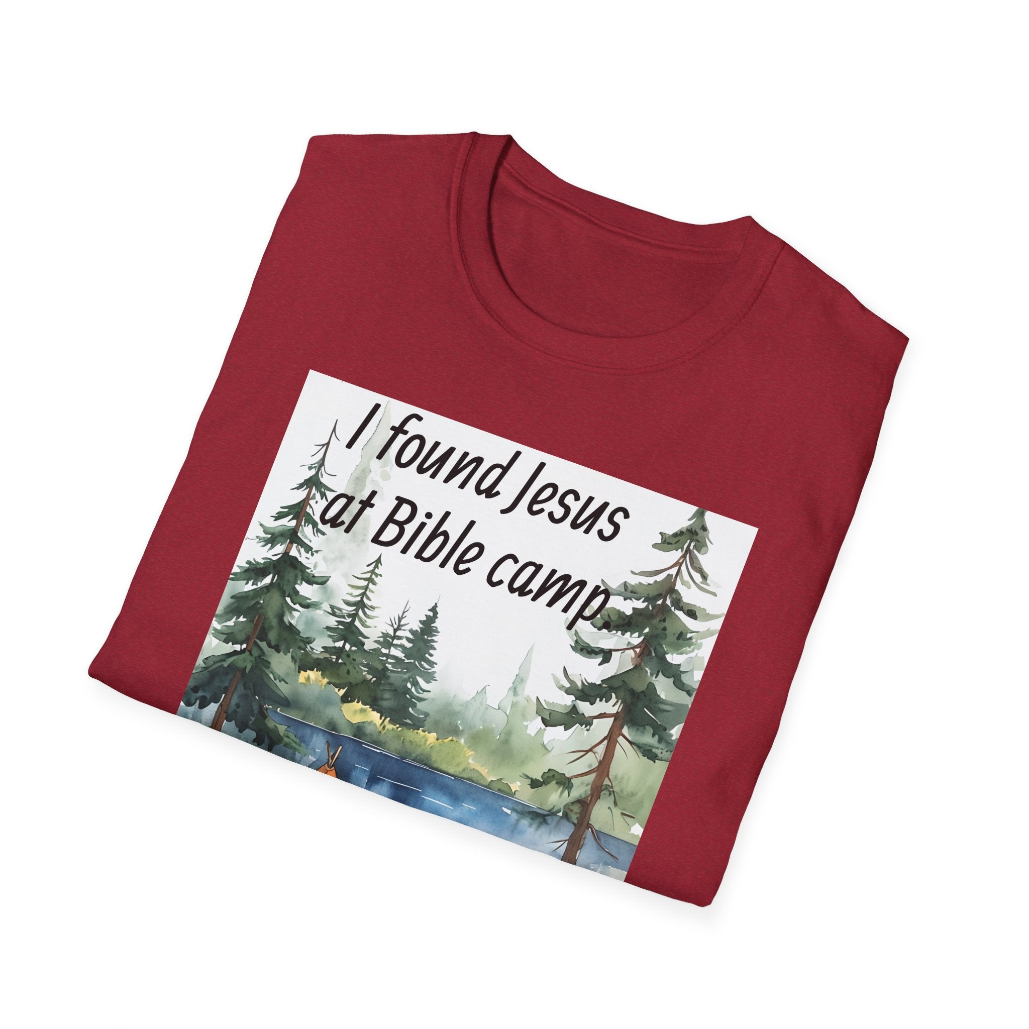 Funny Tee, Religious Camp Tshirt, Jesus Lover Shirt, Hilarious Church Gift, Christian Humor Apparel, Faith-Based Clothing camping bear