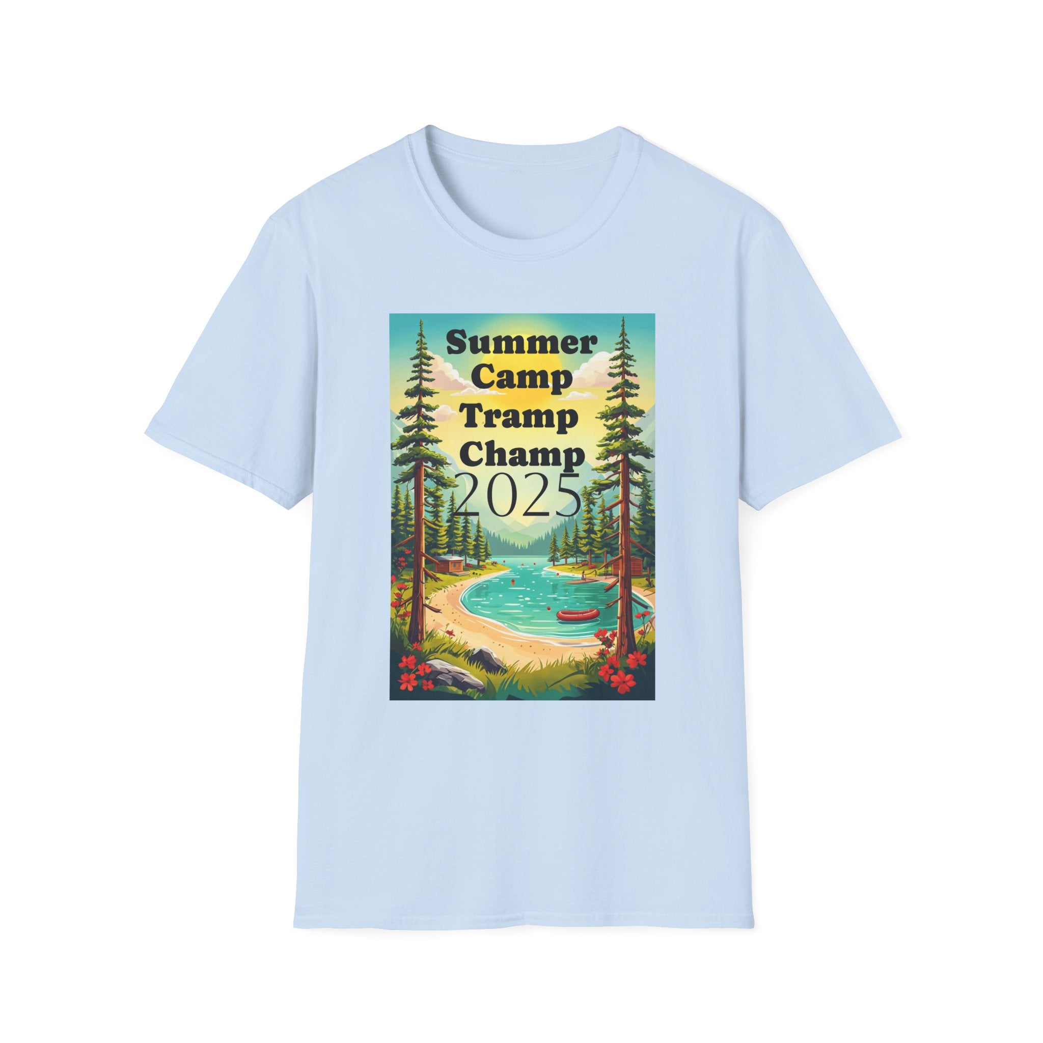 Unisex Summer Camp T-Shirt, Fun Camp Tee, Outdoor Adventure Shirt, Camping Gift, Tramp Champ Apparel, 2025 Summer Tees