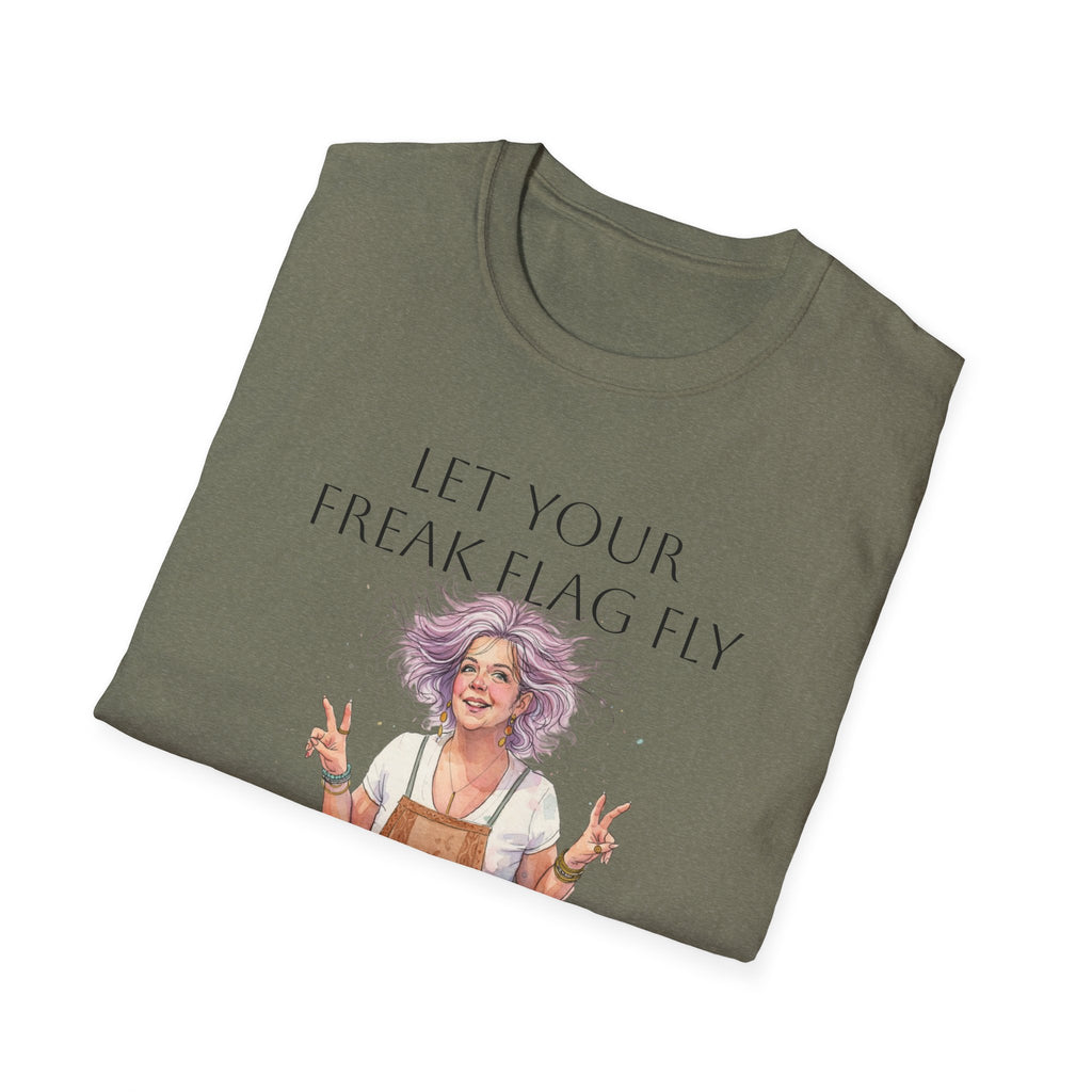 T‑Shirt — "Let Your Freak Flag Fly" Boho Artist Graphic Tee