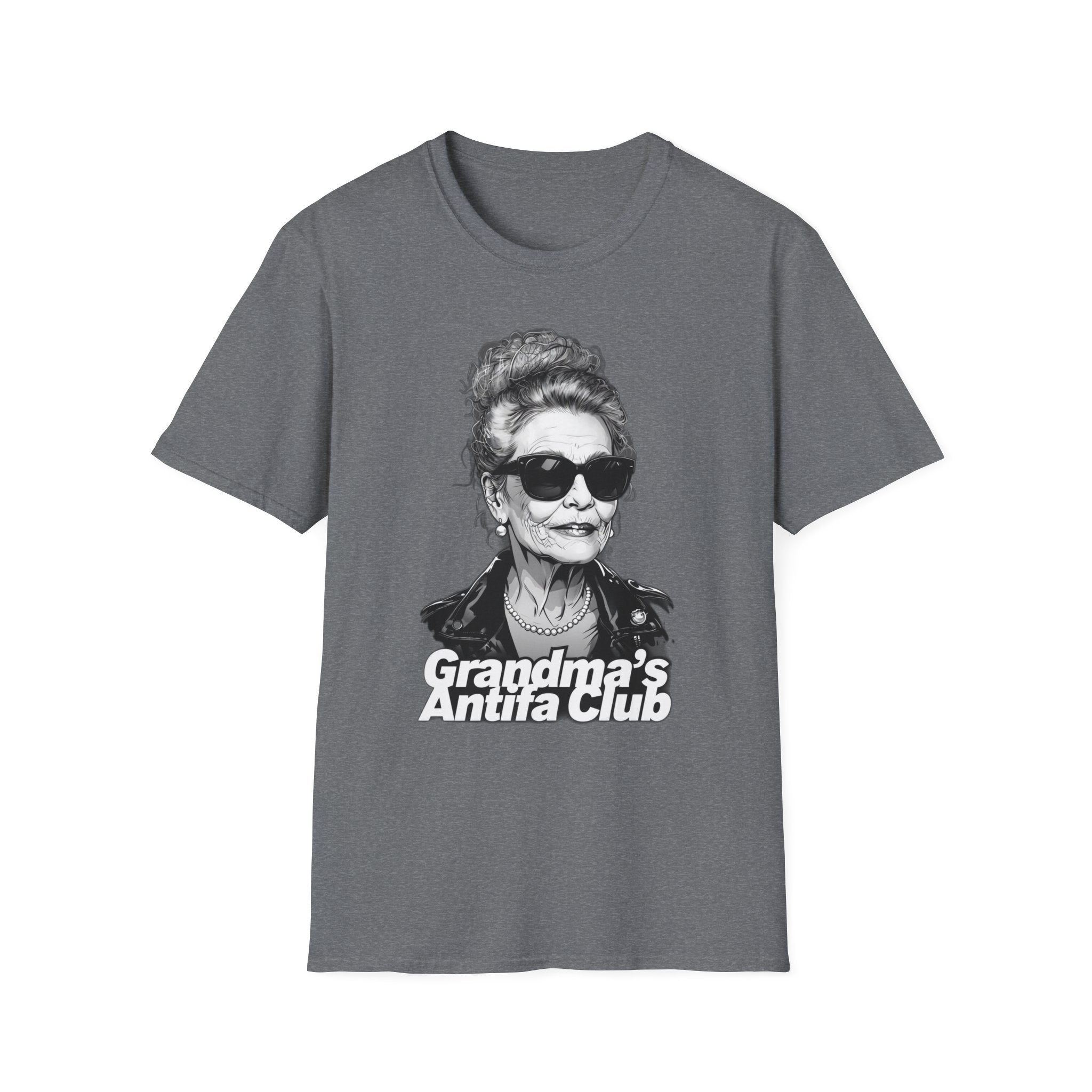Antifa Grandma Softstyle T-Shirt | Grandma's Antifa Club Shirt Made for strong women who stand for justice