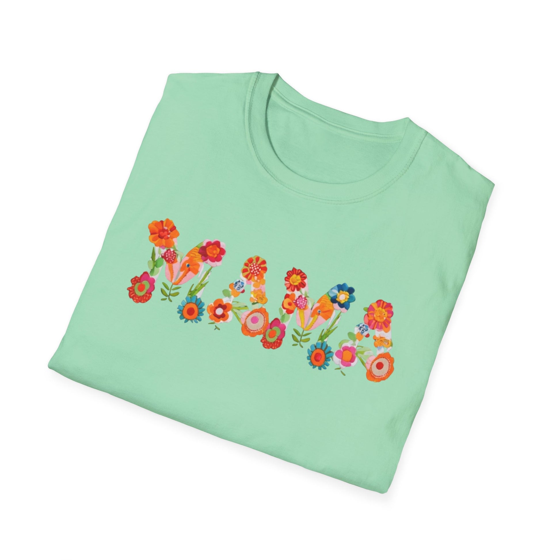 Floral Mama T-Shirt, Mother's Gift, Unisex Tee, Spring Fashion, Handmade Shirt, Gift for Mom, Cute Floral Tee new mom gift