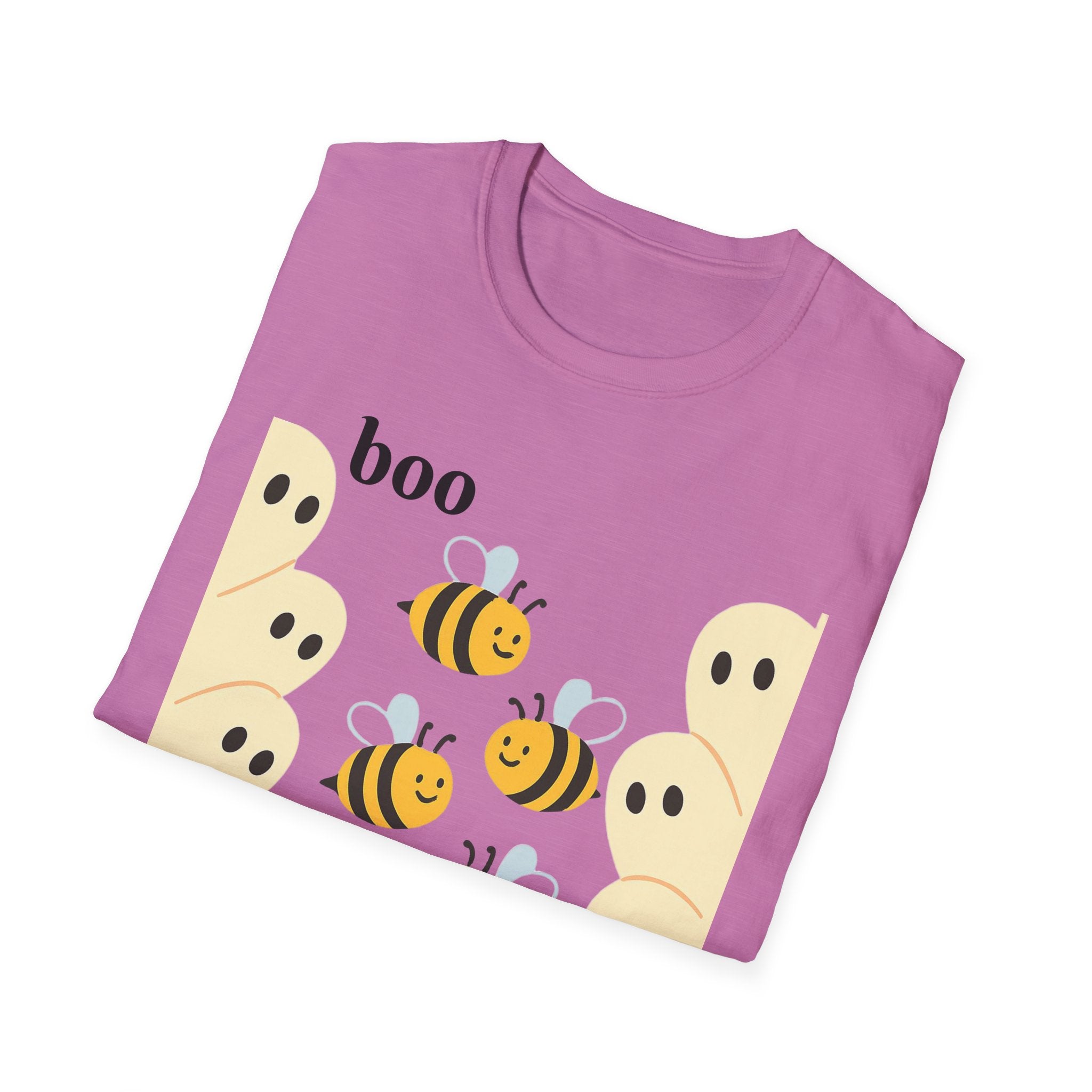 Boo Bees Ghost Halloween Costume Unisex Softstyle T-Shirt - Bee Lovers Gift, Spooky Shirt, Halloween Party, Funny Costume Tee, Cute Ghost