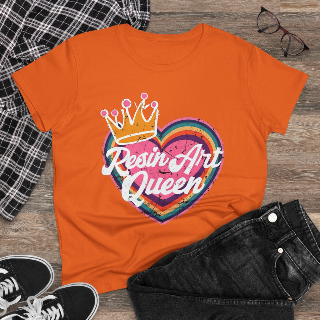 Resin Art Queen Tee - Fun, Colorful Cotton Shirt for Art Lovers, Gifts, Festivals, Home Parties, Creative Outfits