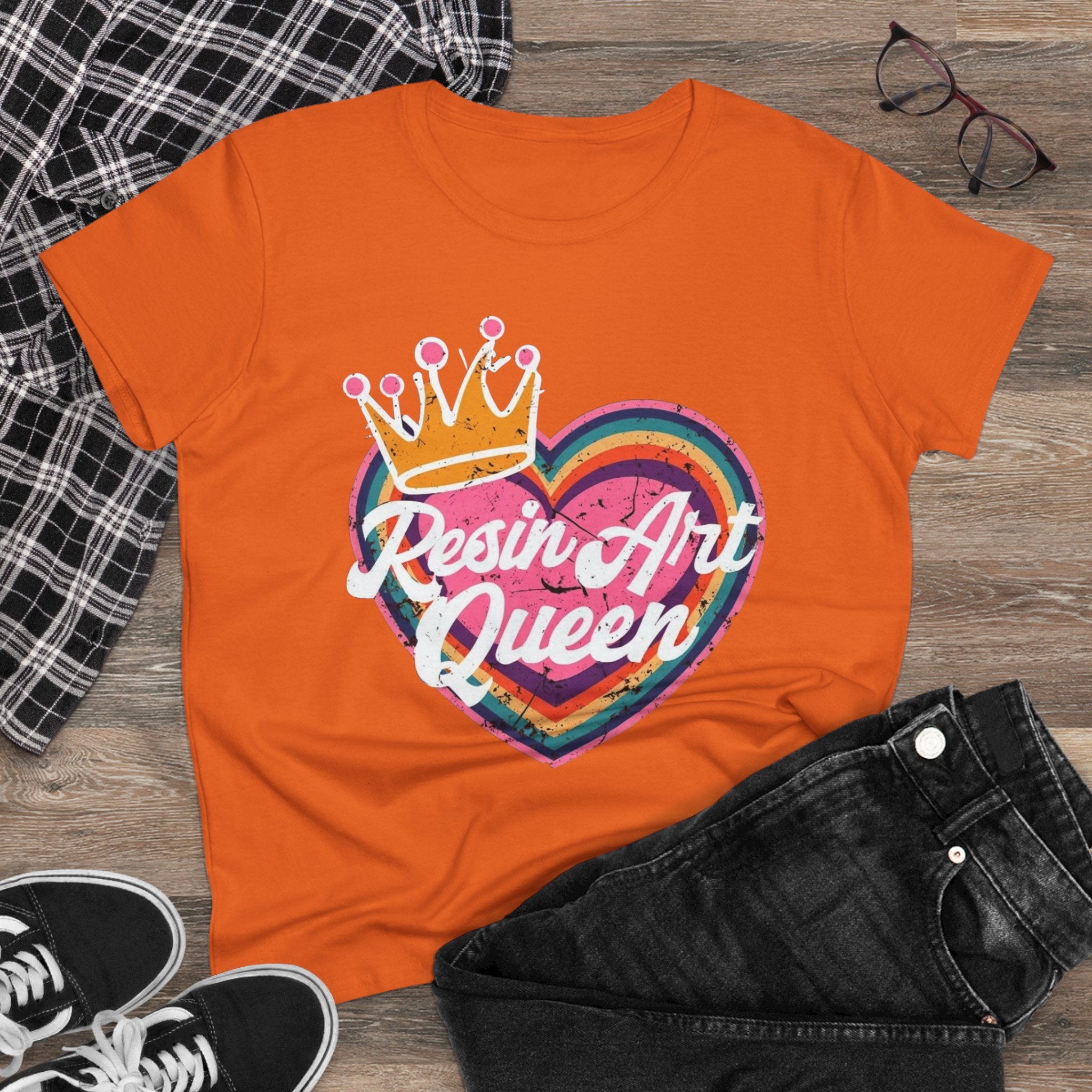 Resin Art Queen Tee - Fun, Colorful Cotton Shirt for Art Lovers, Gifts, Festivals, Home Parties, Creative Outfits