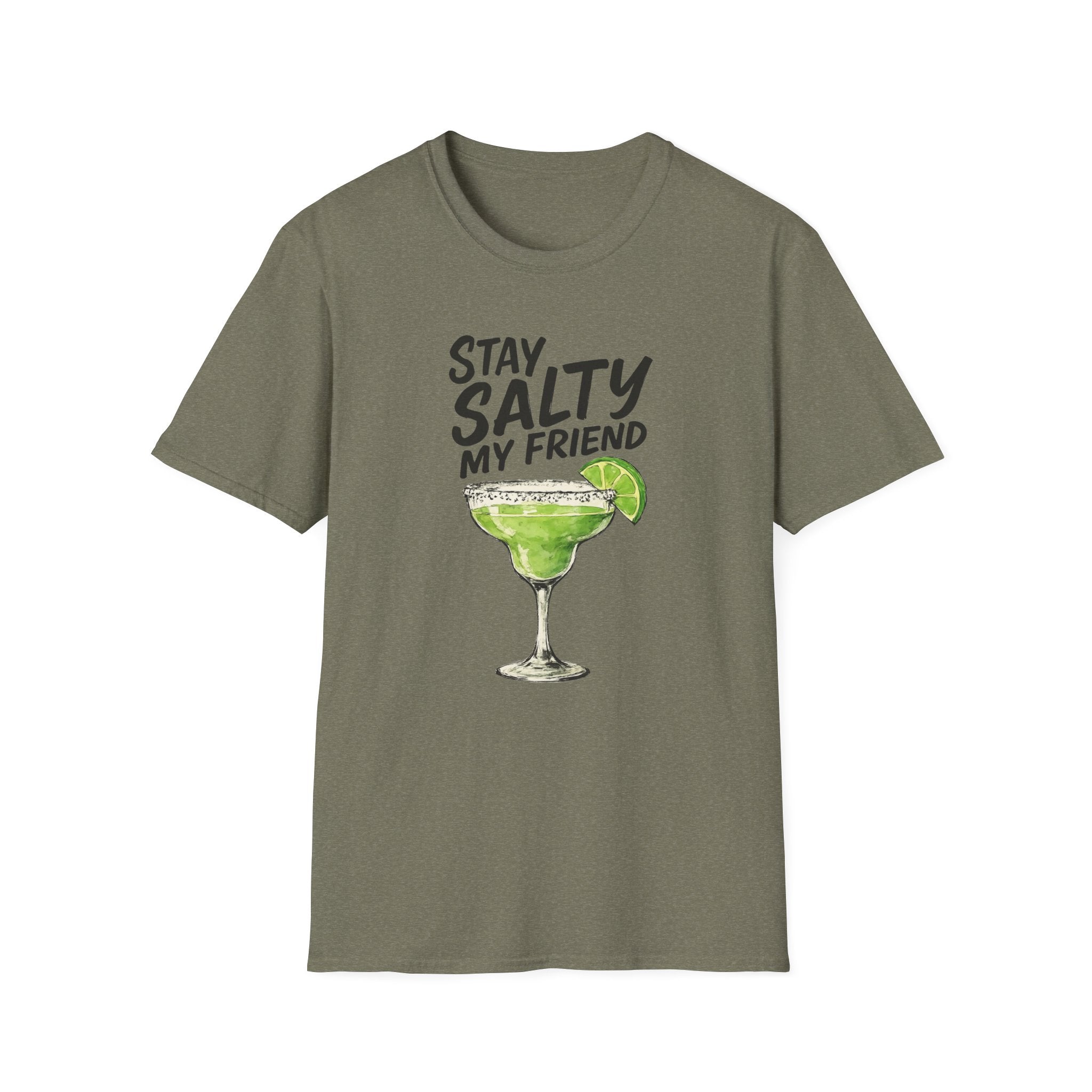 Stay Salty my friend Margarita Cocktail T-shirt, Tequila Drink Party Tee, Unisex Softstyle Top, Funny Graphic Shirt