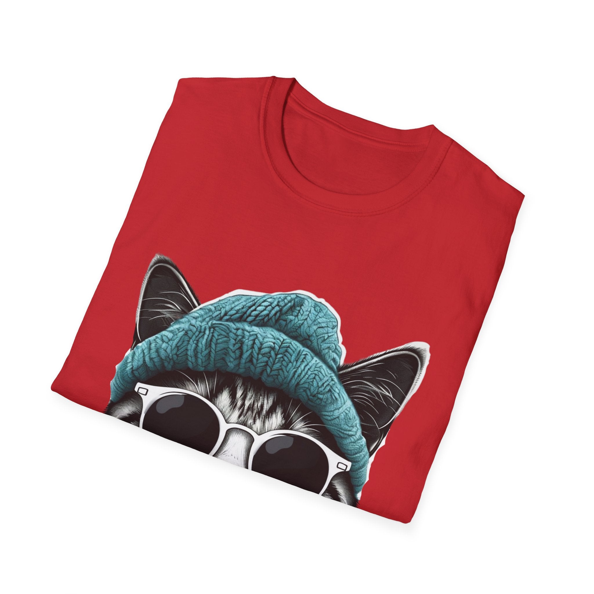 Cool cat with a Knit Cap Cat lovers gift unisex tshirt