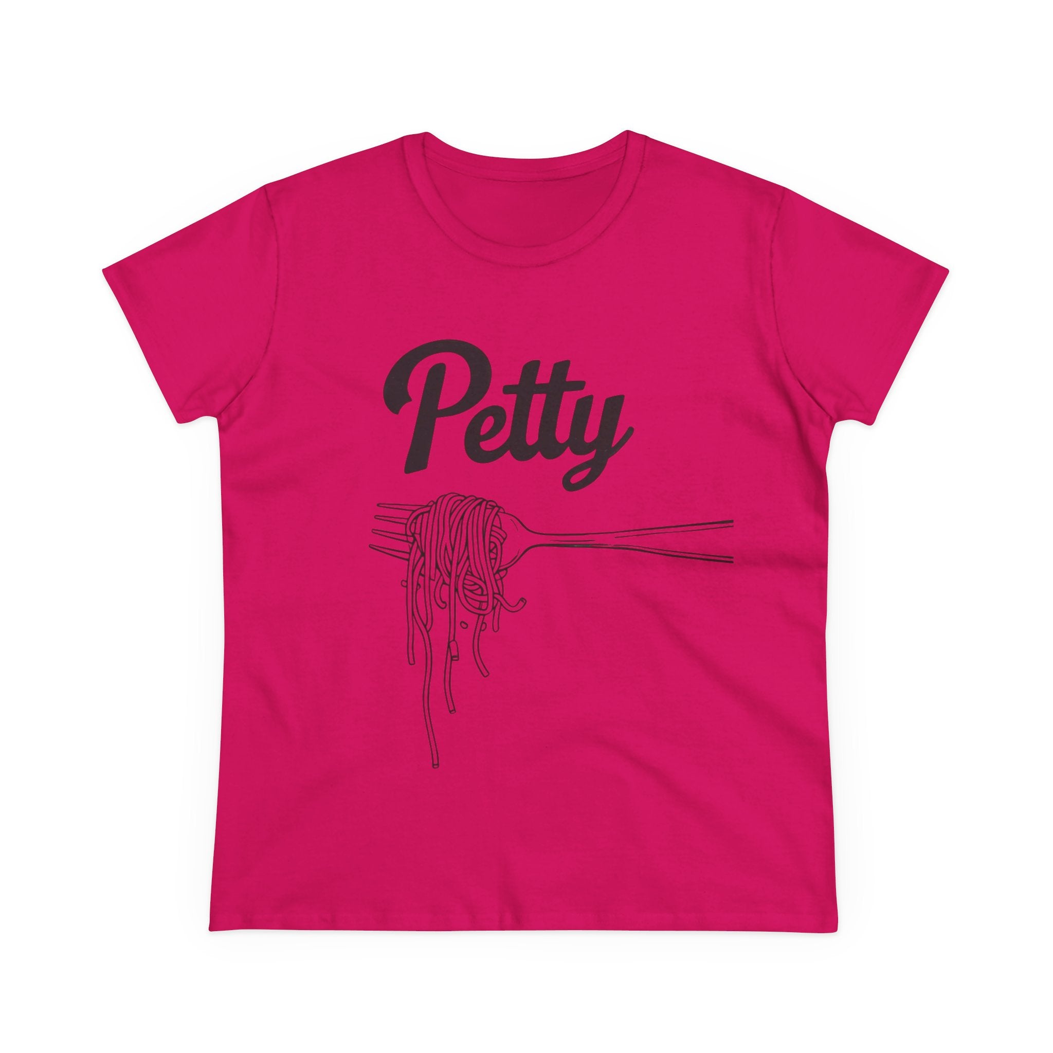 Petty spaghetti Women's Cotton Tee, Funny Graphic Tee, Casual Shirt, Gift for Foodies, Birthday Gift, Quirky Apparel gift for her