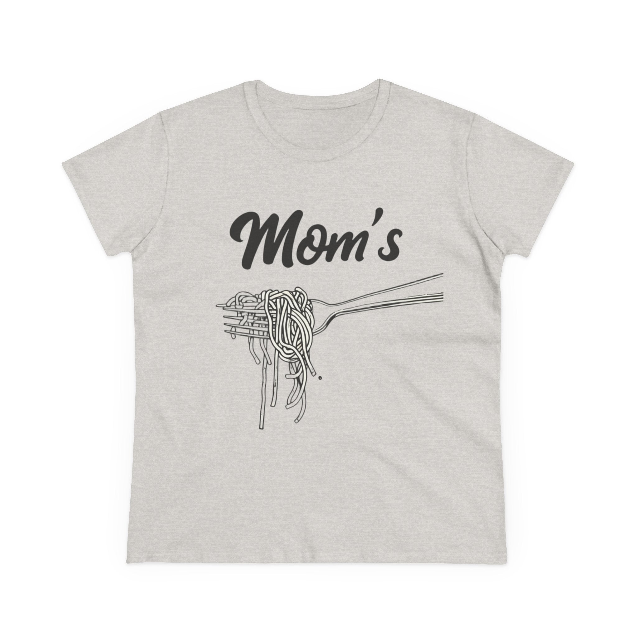Mom's Spaghetti Tee - Women's Midweight Cotton T-Shirt, Gift for Mother's Day, Foodie Shirt, Casual Wear, Cozy Top
