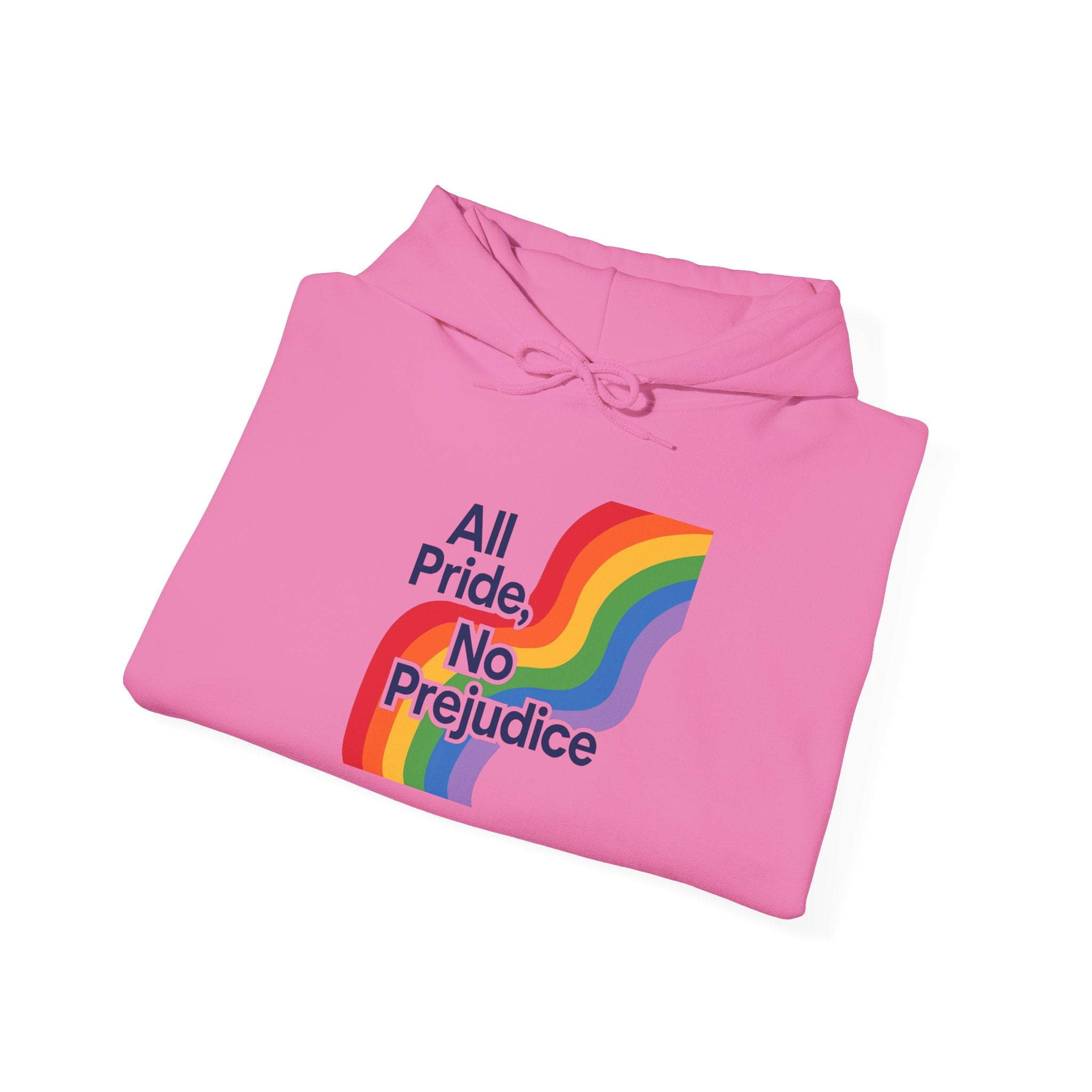 Pride Celebration Hoodie, Unisex Rainbow Sweatshirt, LGBTQ+ Hoodie, All Pride No Prejudice Sweatshirt, Comfortable Pride Wear anti trump
