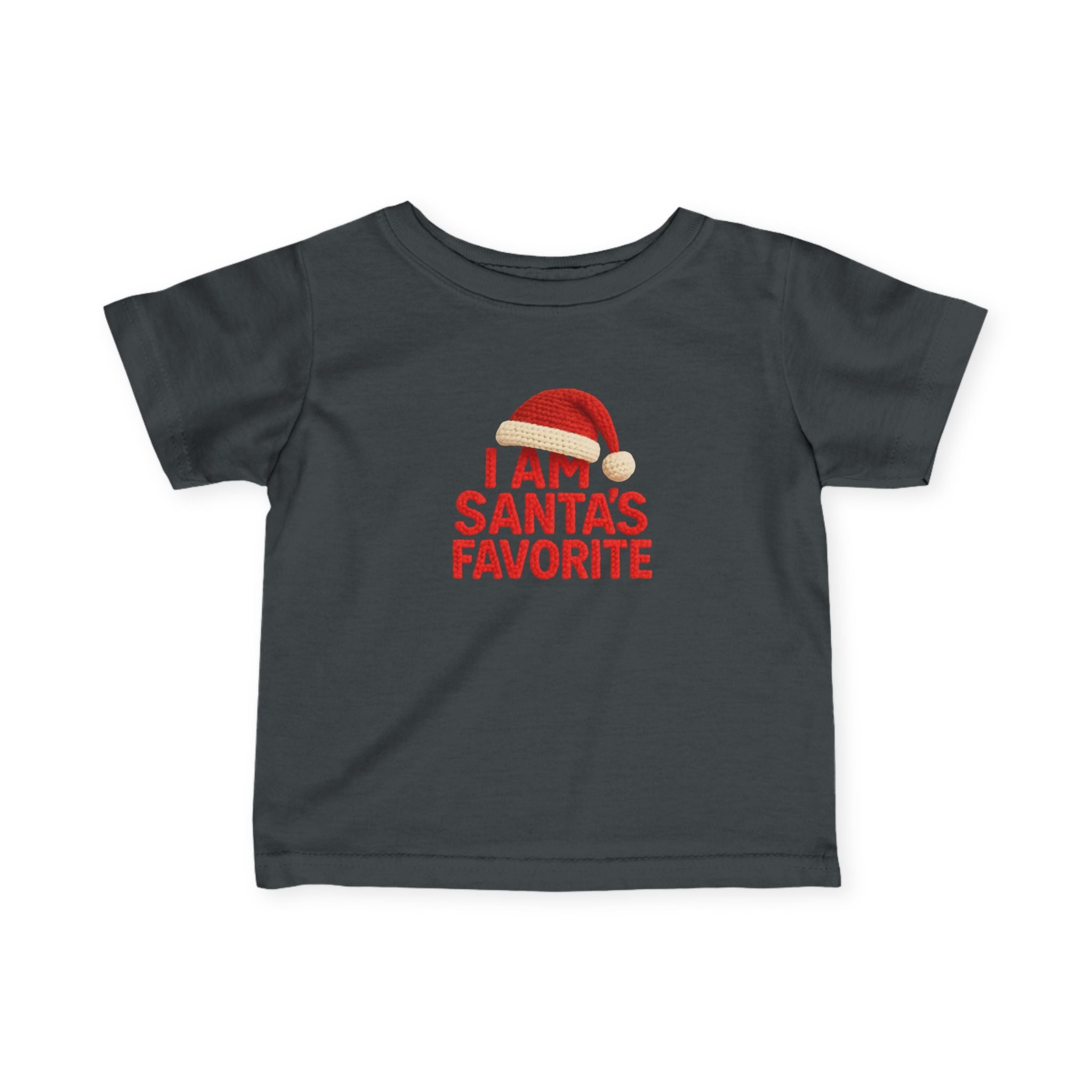 Infant Tee - "I Am Santa's Favorite" Christmas Baby Shirt