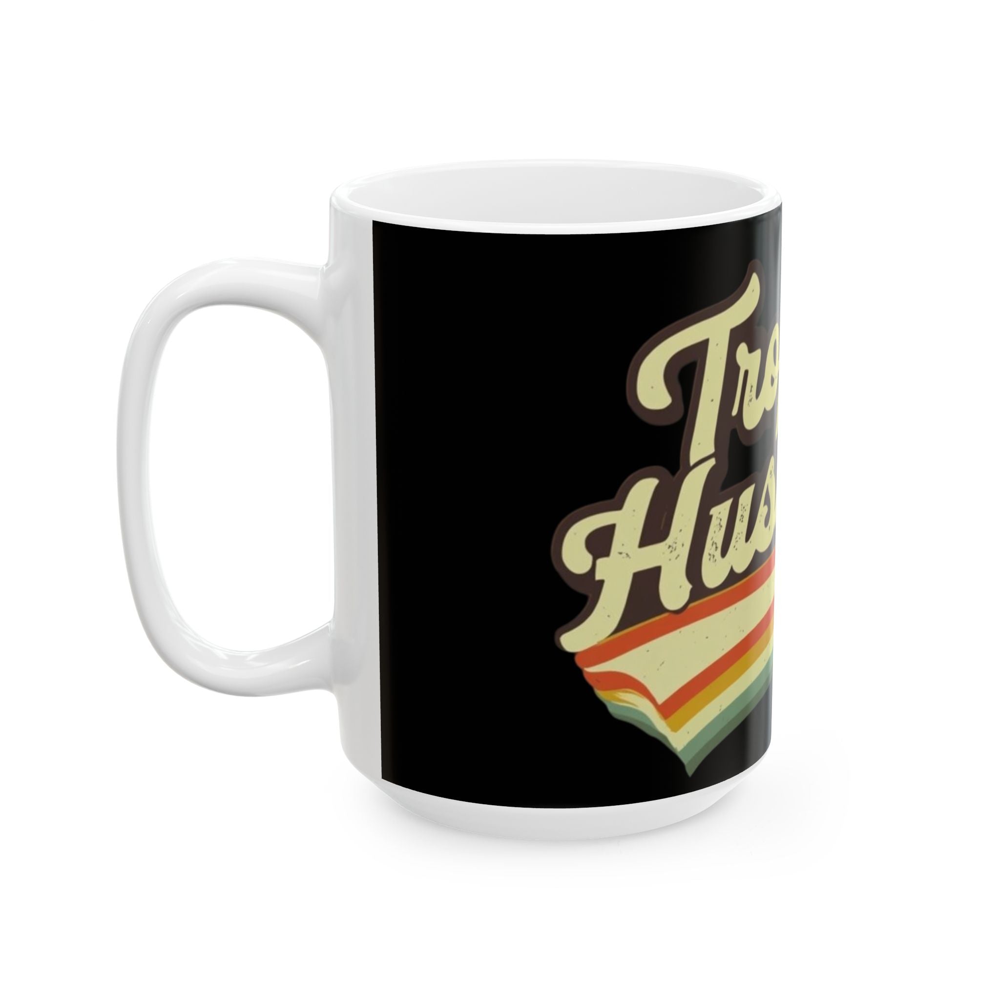 Trophy Husband Ceramic Mug, Fun Gift for Him, Perfect for Weddings, Anniversaries, Birthdays, Coffee Lover Gift, Retro Design