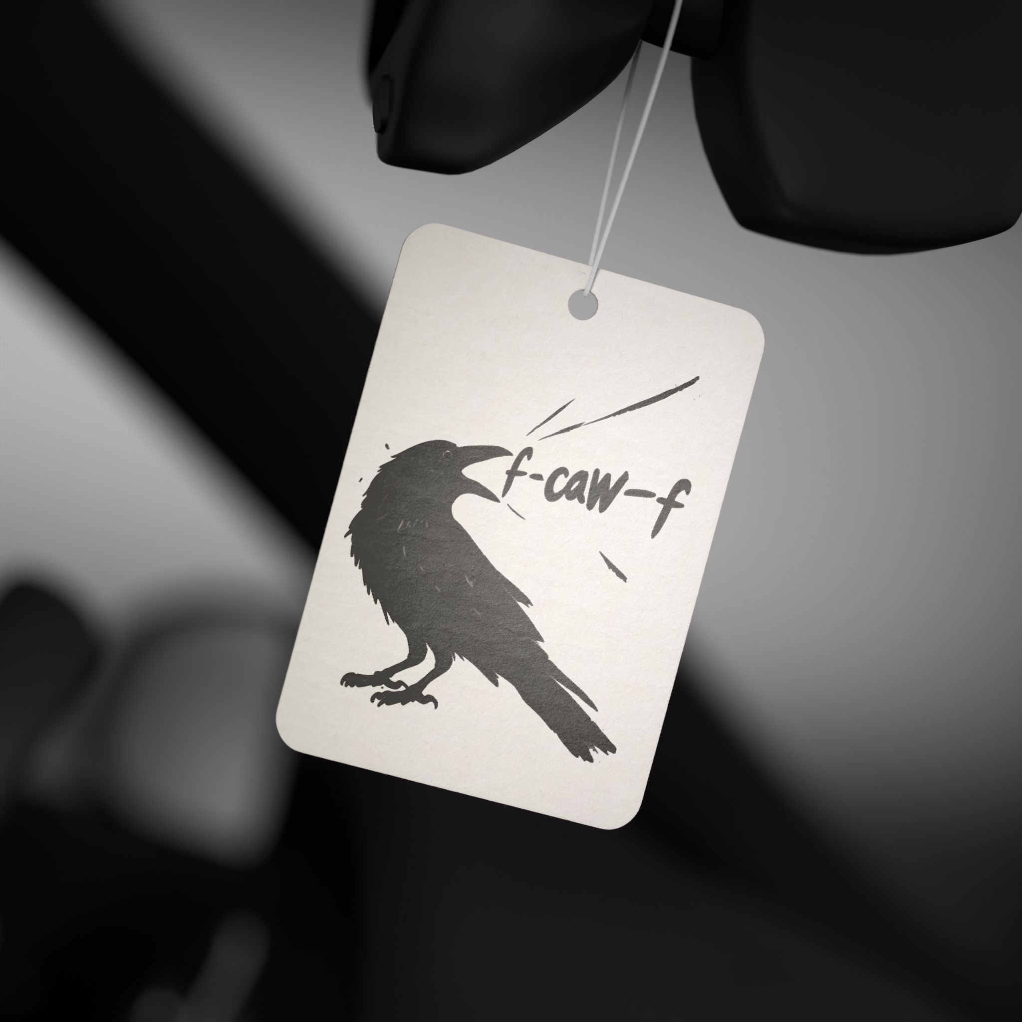 Raven F-Caw-F' Car Air Freshener — Gothic Crow Scented Ornament