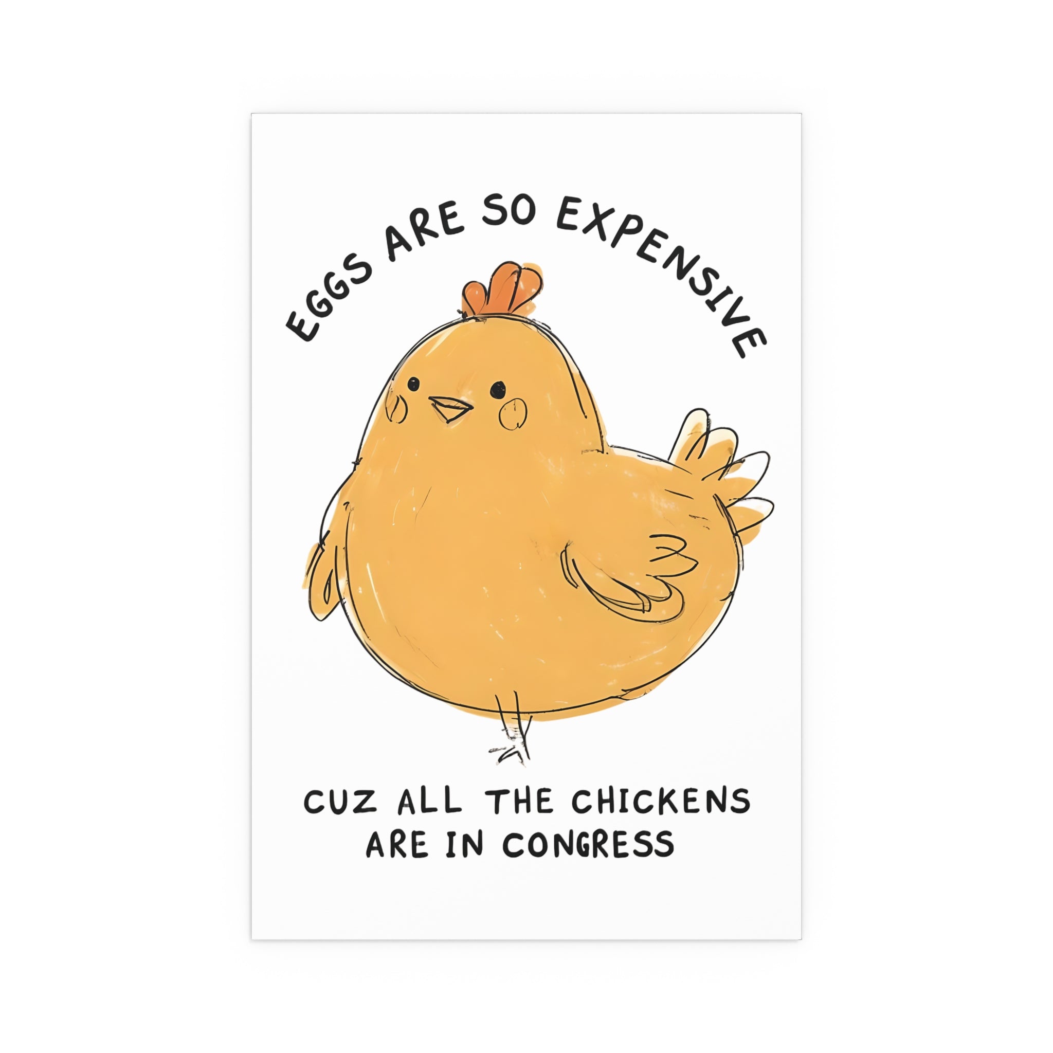 Eggs are Expensive Protest Sign Print, Wall Art, Home Decor, Funny Poster Gift, Indoor Outdoor Art Silk Poster, anti Trump