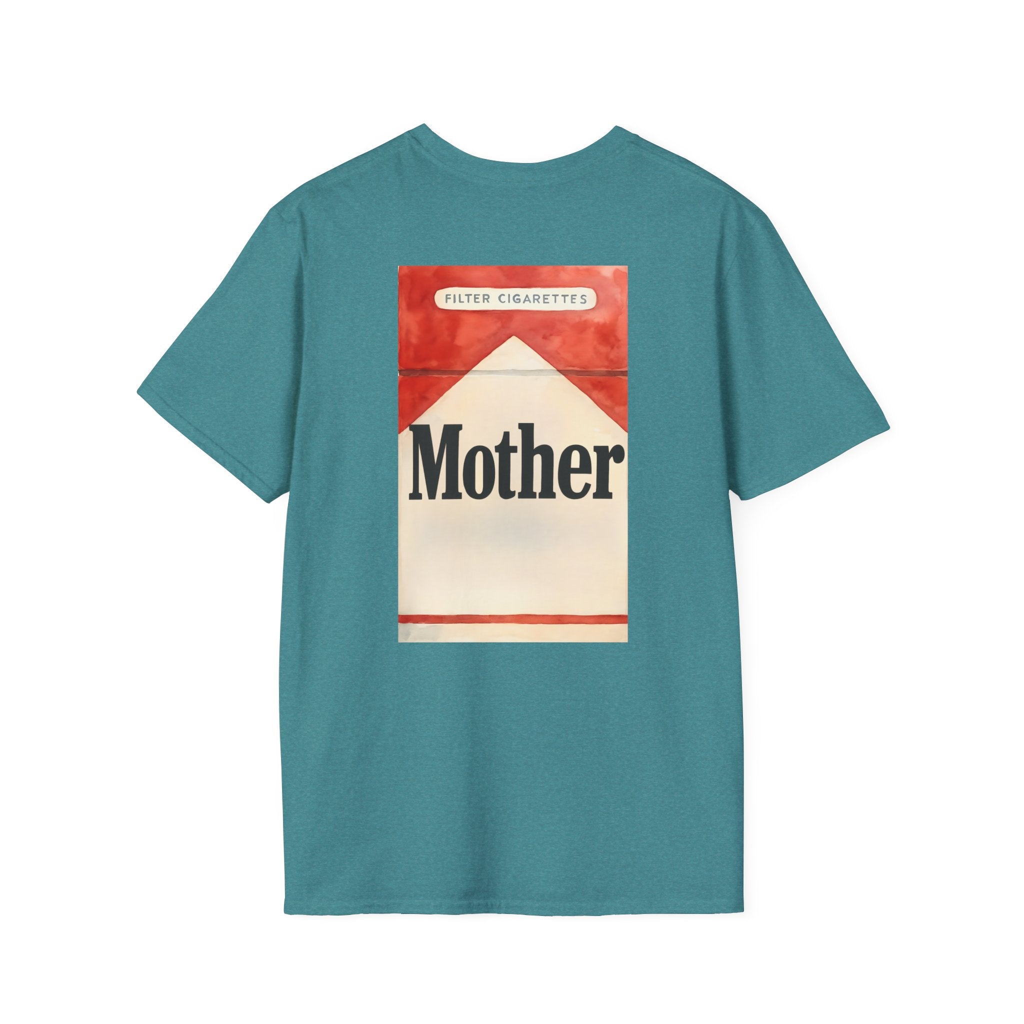 Vintage Cigarette Pack Unisex T-Shirt printed on back