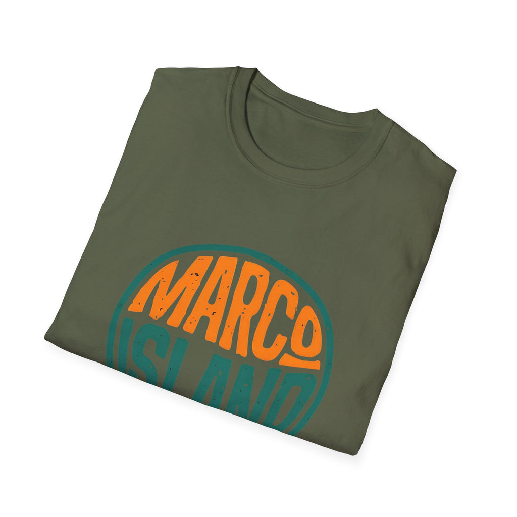 Marco Island Florida Unisex Softstyle T-Shirt - Beach Vacation Tee, Travel Souvenir Top, Coastal Graphic Shirt, Summer Holiday Apparel,