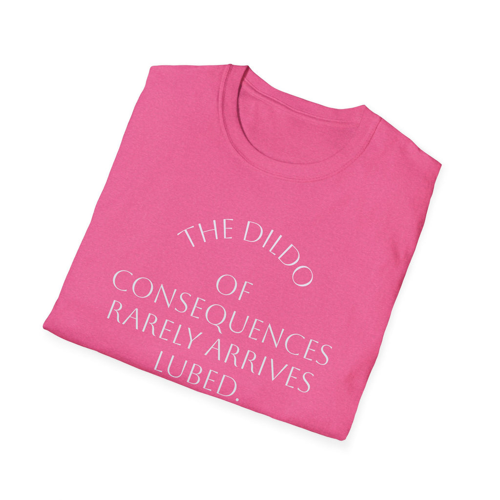 Bad Karma Unisex Softstyle T-Shirt, Humorous Dildo of Consequences Tee, Sarcastic Graphic Shirt, Novelty Gift Apparel, Unisex Tshirt