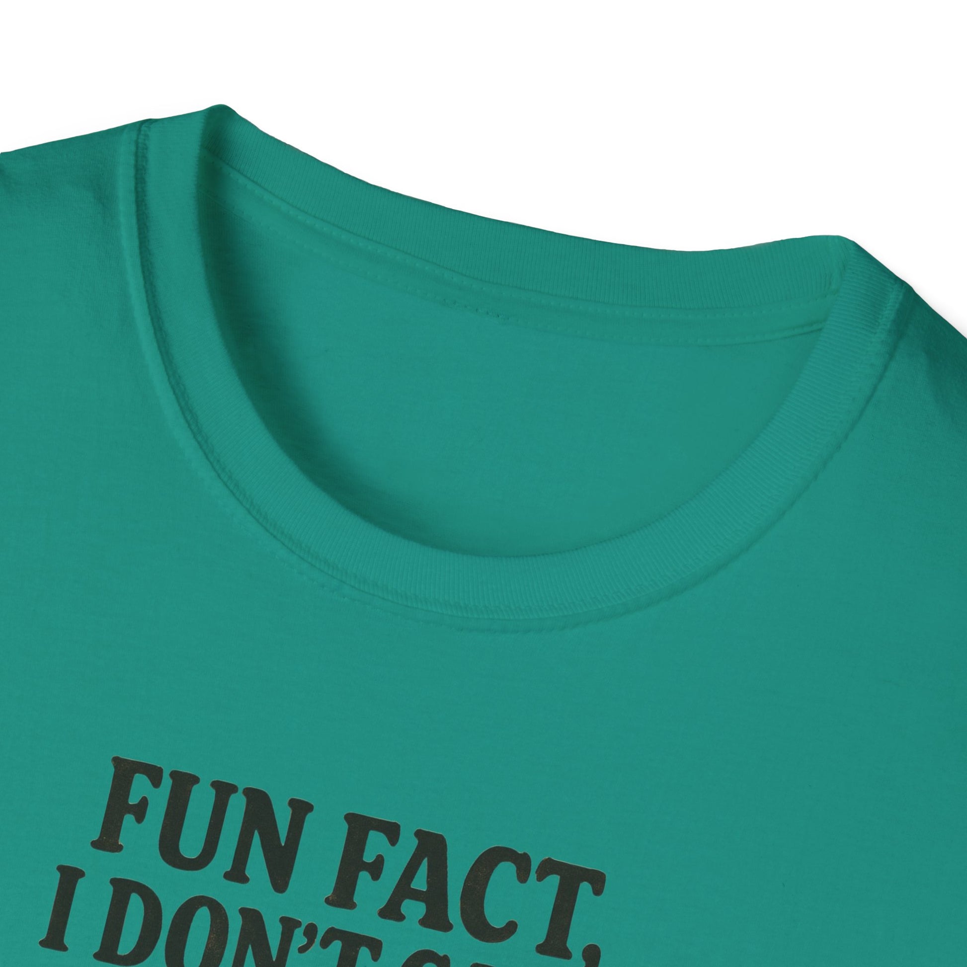 I dont care Sarcastic Cat Lover Unisex Softstyle T-Shirt, Funny Graphic Tee, Zero F's Given Animal Shirt,Humorous Tee for Cat Owners