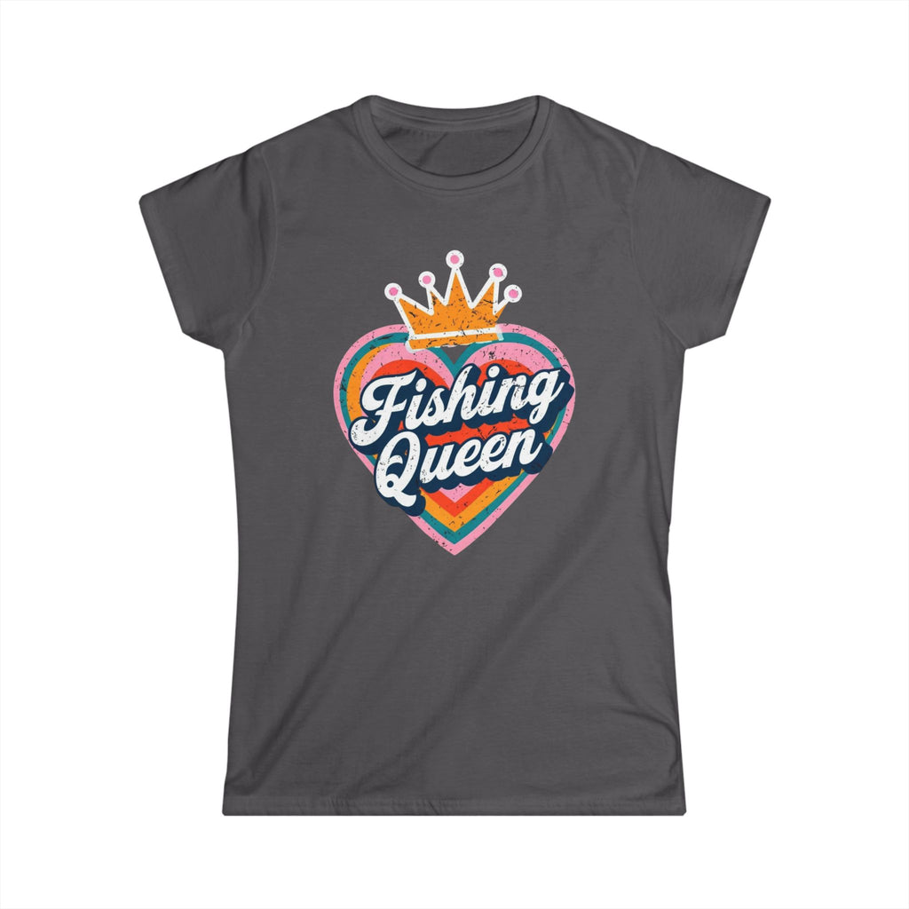 Fishing Queen Softstyle Tee - Perfect for Fishing Enthusiasts, Summer Vacation, Gifts for Her, Outdoor Adventures, Women's T-Shirt