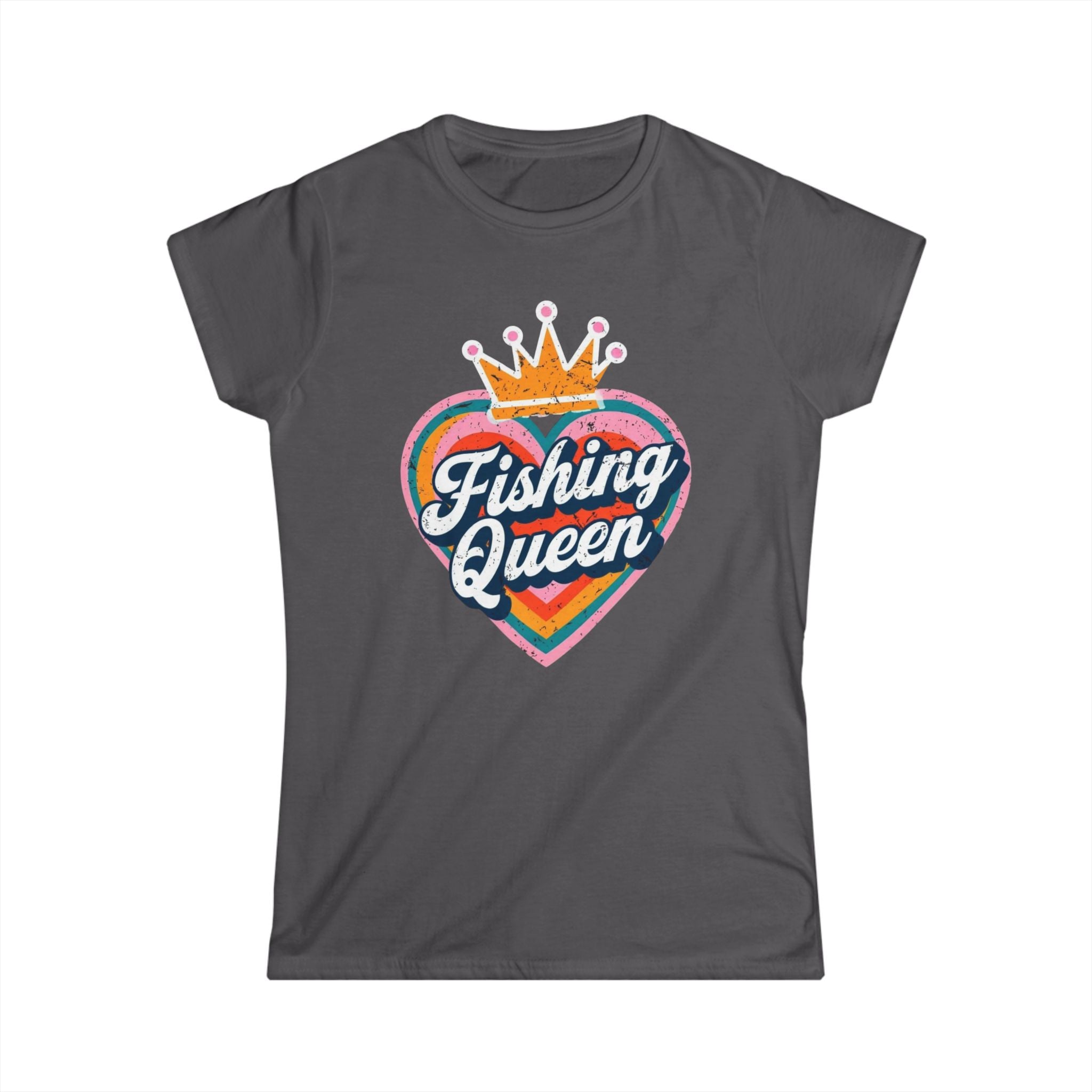 Fishing Queen Softstyle Tee - Perfect for Fishing Enthusiasts, Summer Vacation, Gifts for Her, Outdoor Adventures, Women's T-Shirt