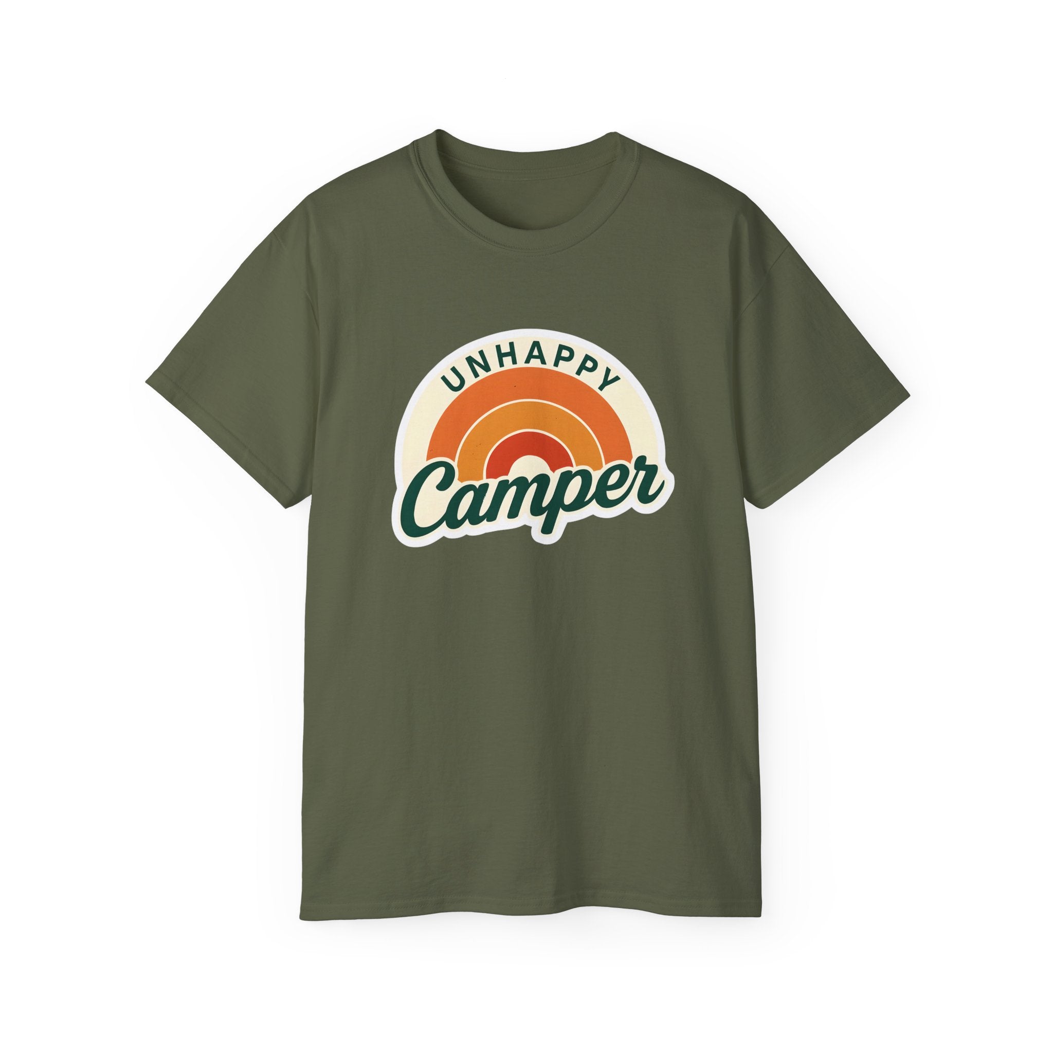 Unisex Tee for Campers: Unhappy Wanderer Adventure Gift Shirt, Hiking Outdoor Camping Apparel, Outdoorsy Nature Lover Top, Wanderlust Tee,