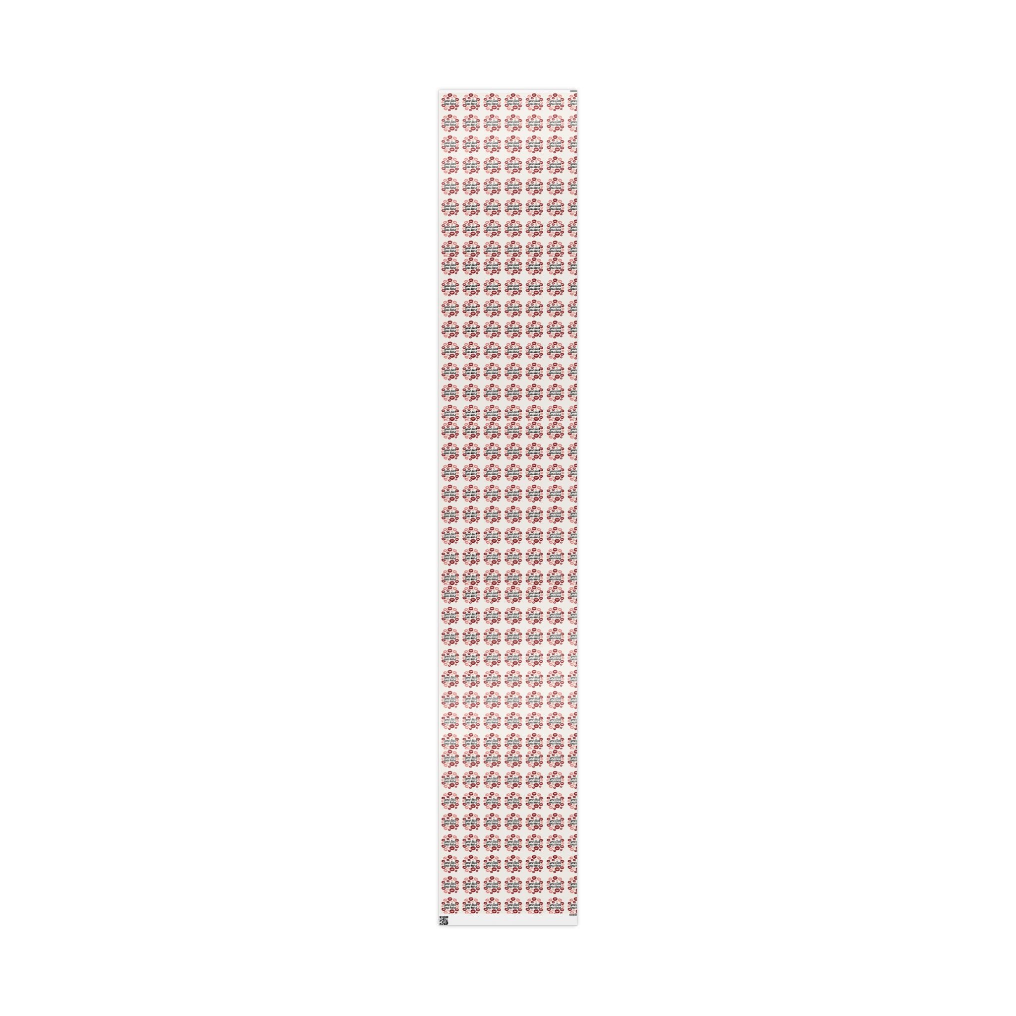 Personalized Any Name Kiss Print Wrapping Paper - Romantic Gift Wrap for Valentine's Day & Special Occasions grandparents aunts gifts for him