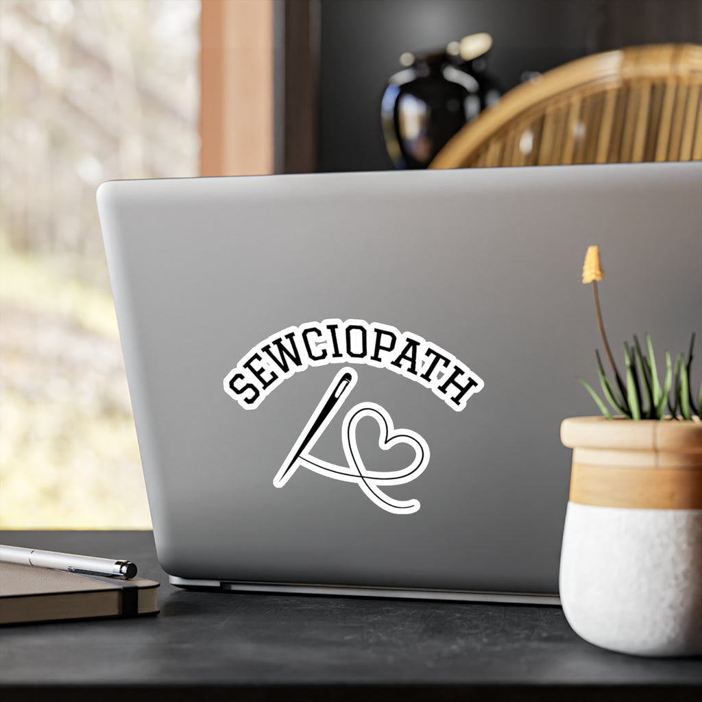 Crafty Sewciopath Vinyl Decals - Sewing Enthusiasts sewing gift