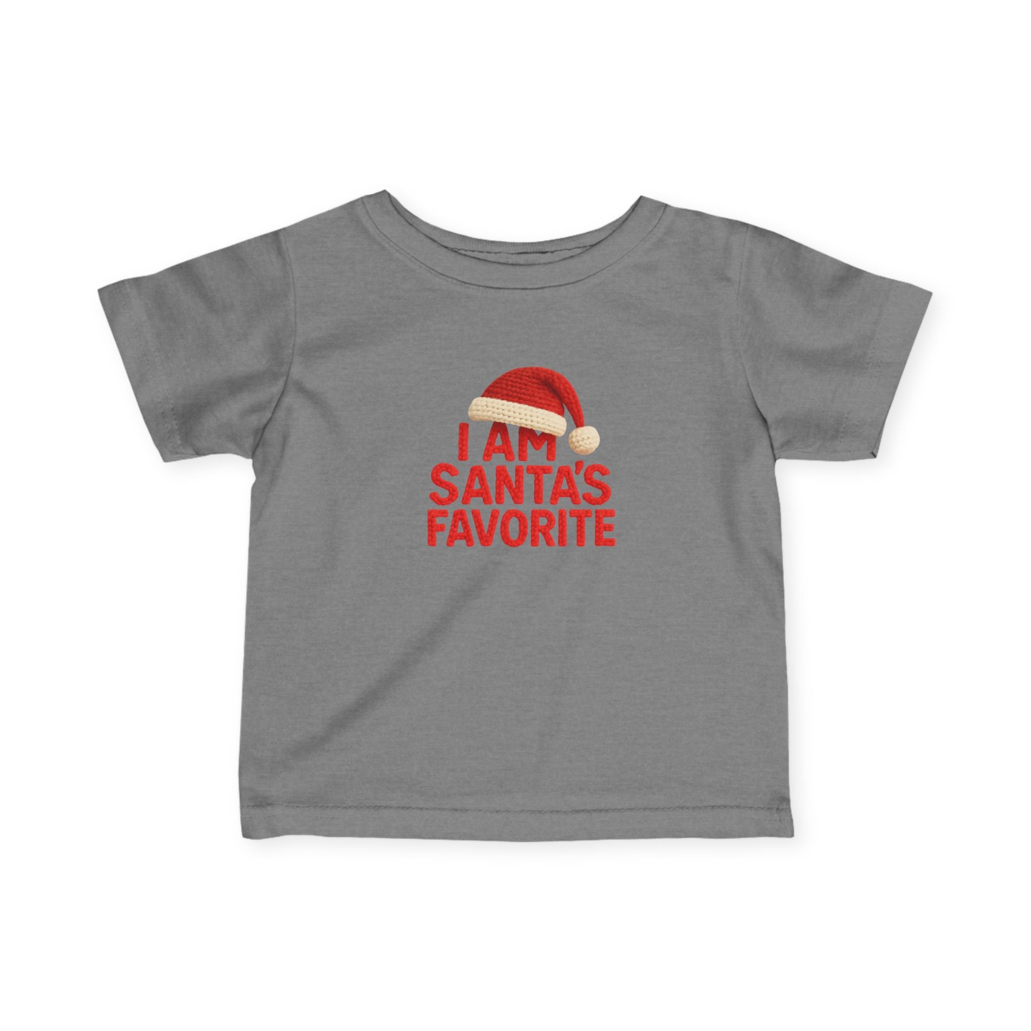 Infant Tee - "I Am Santa's Favorite" Christmas Baby Shirt