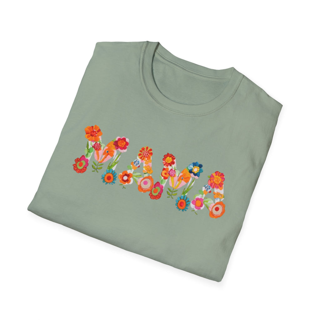 Floral Mama T-Shirt, Mother's Gift, Unisex Tee, Spring Fashion, Handmade Shirt, Gift for Mom, Cute Floral Tee new mom gift