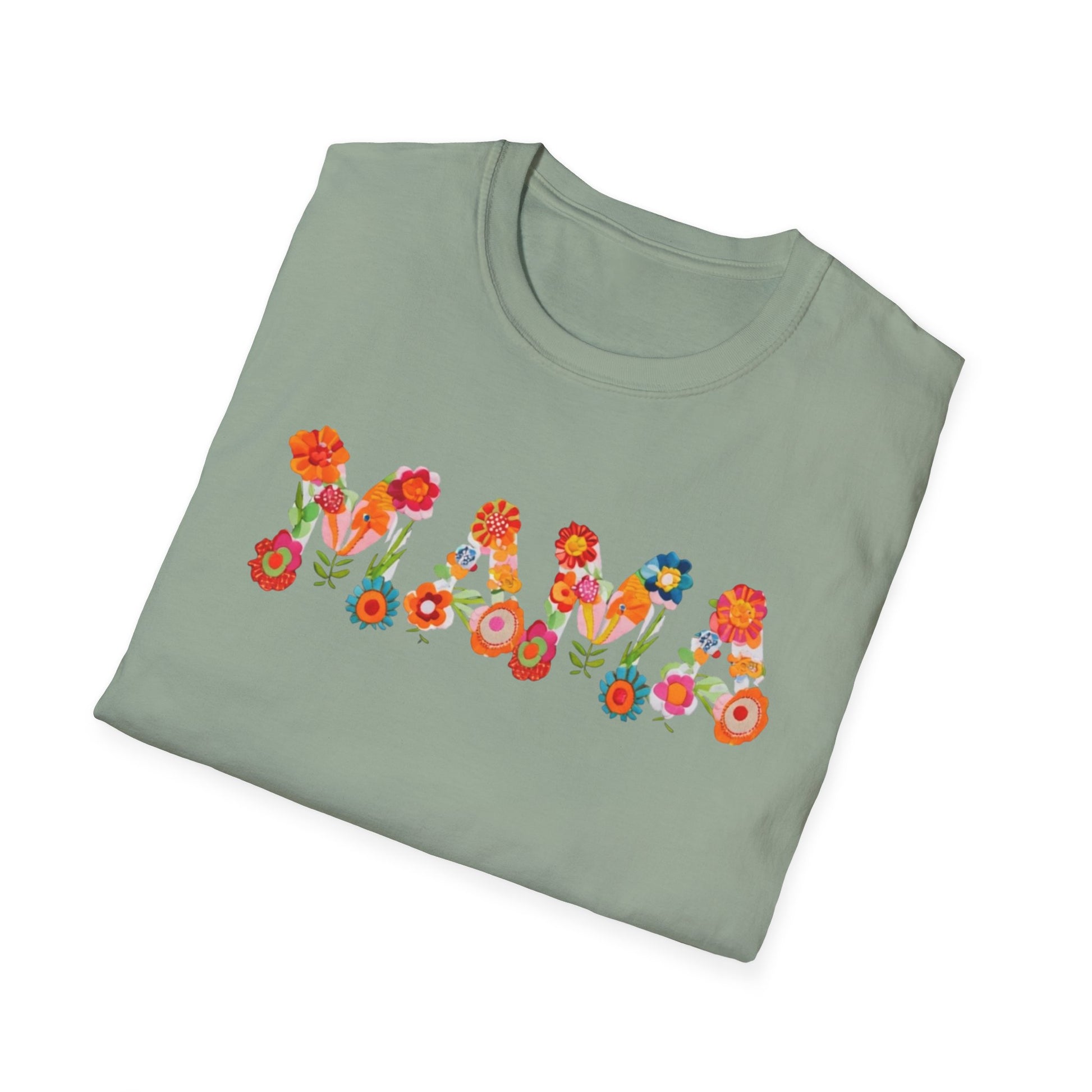 Floral Mama T-Shirt, Mother's Gift, Unisex Tee, Spring Fashion, Handmade Shirt, Gift for Mom, Cute Floral Tee new mom gift