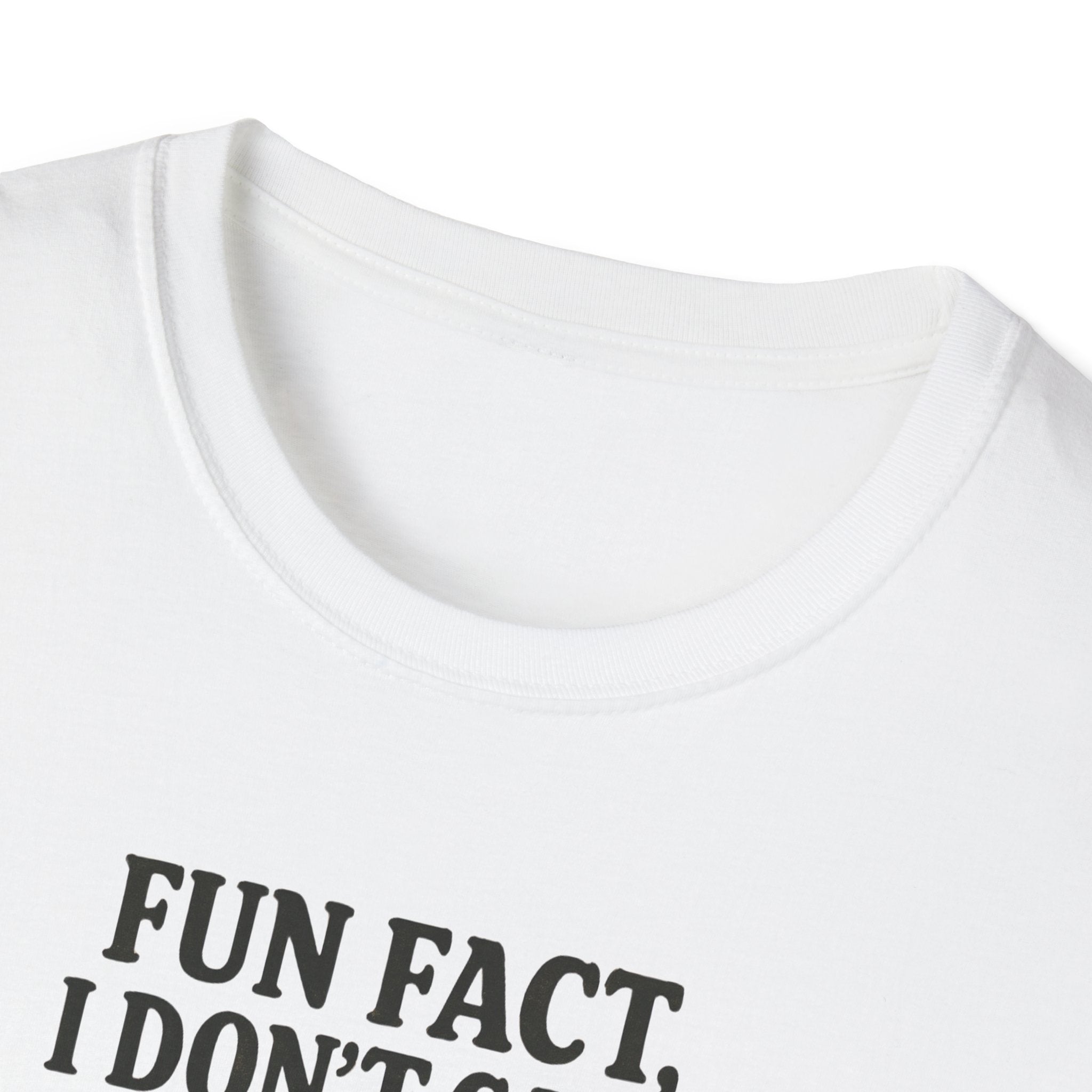 I dont care Sarcastic Cat Lover Unisex Softstyle T-Shirt, Funny Graphic Tee, Zero F's Given Animal Shirt,Humorous Tee for Cat Owners