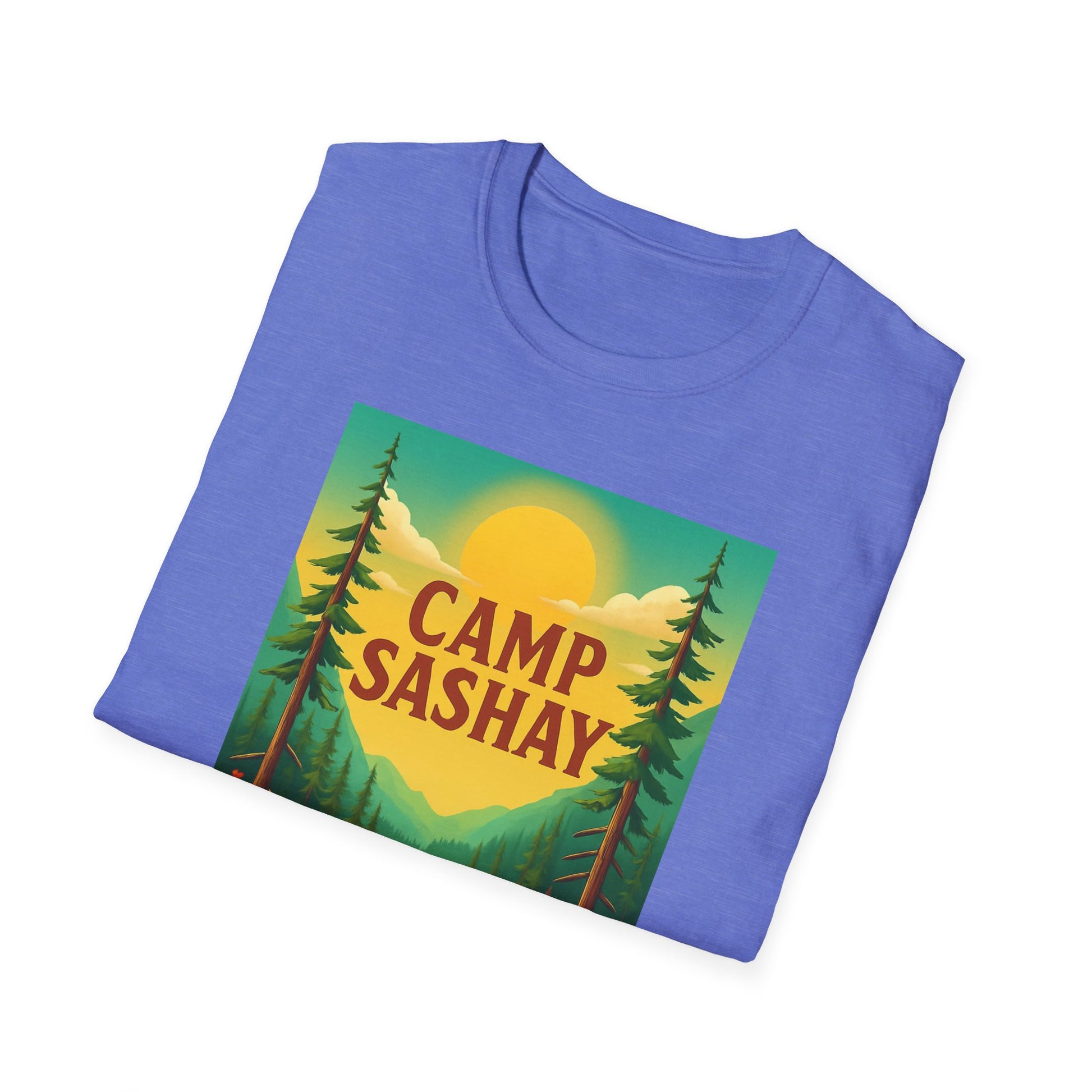 Camp Sashay carnival Unisex Softstyle T-Shirt, Vintage Camping Tee, Outdoor Adventure Shirt, Summer Vibes T-Shirt, Gift for Nature Lovers